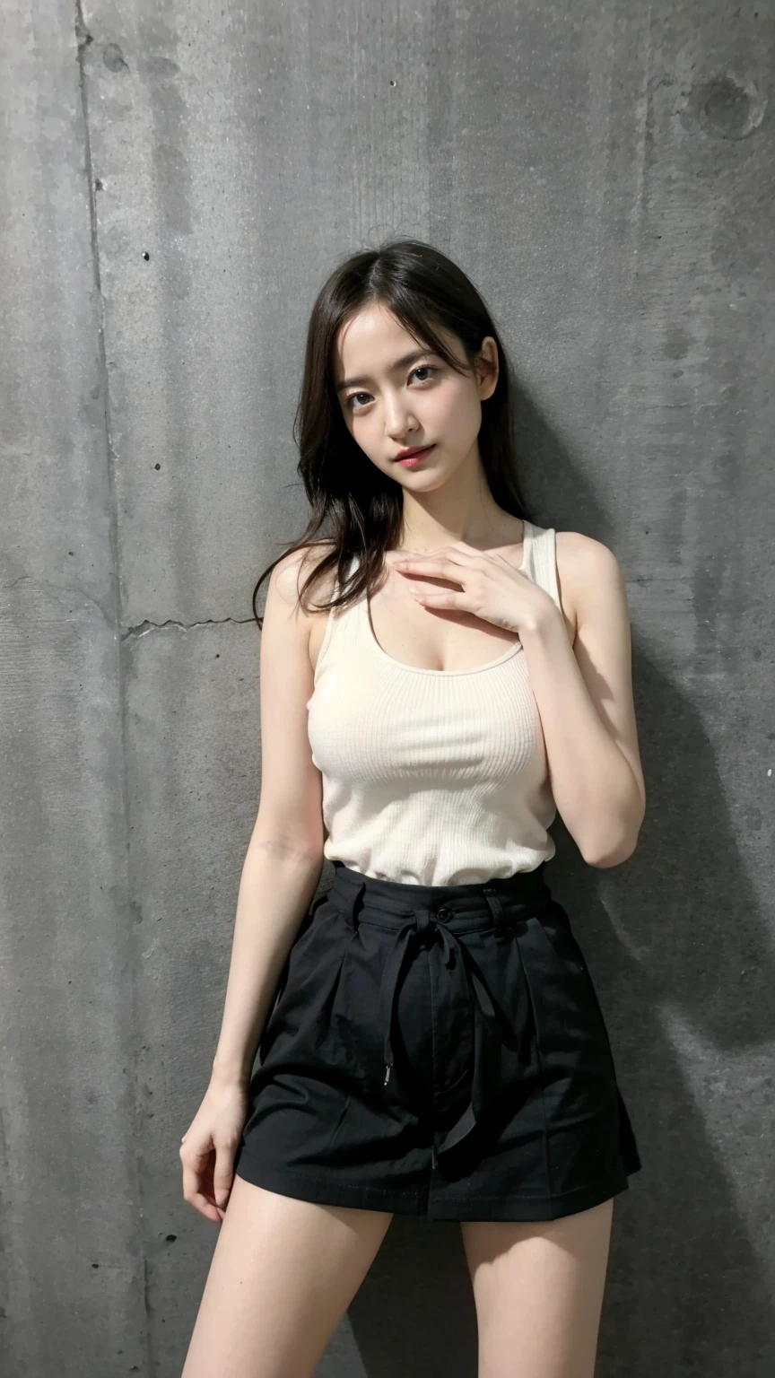 nsfw,(best quality, highres, ultra-detailed), realistic, HDR, professional, vivid colors, bokeh, 21years,Japanese woman, short black hair, slanted eyes, lowered eyebrows, thin chin,musk, slightly muscular body, Bust 88cm, E cup, waist 62cm, hips 89cm,Body fat percentage 22%,Slim jeans, white down jacket, Slim jeans, thick white down jacket, selfie