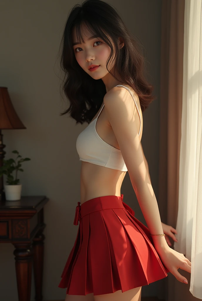 araffe asian woman in a black top and skirt posing for a picture, gorgeous chinese model, dilraba dilmurat, ruan jia beautiful!, full body xianxia, sha xi, inspired by Dai Xi, gorgeous young korean woman, xintong chen, jia, traditional beauty, Cai Xukun, beautiful south korean woman, tube-top dress