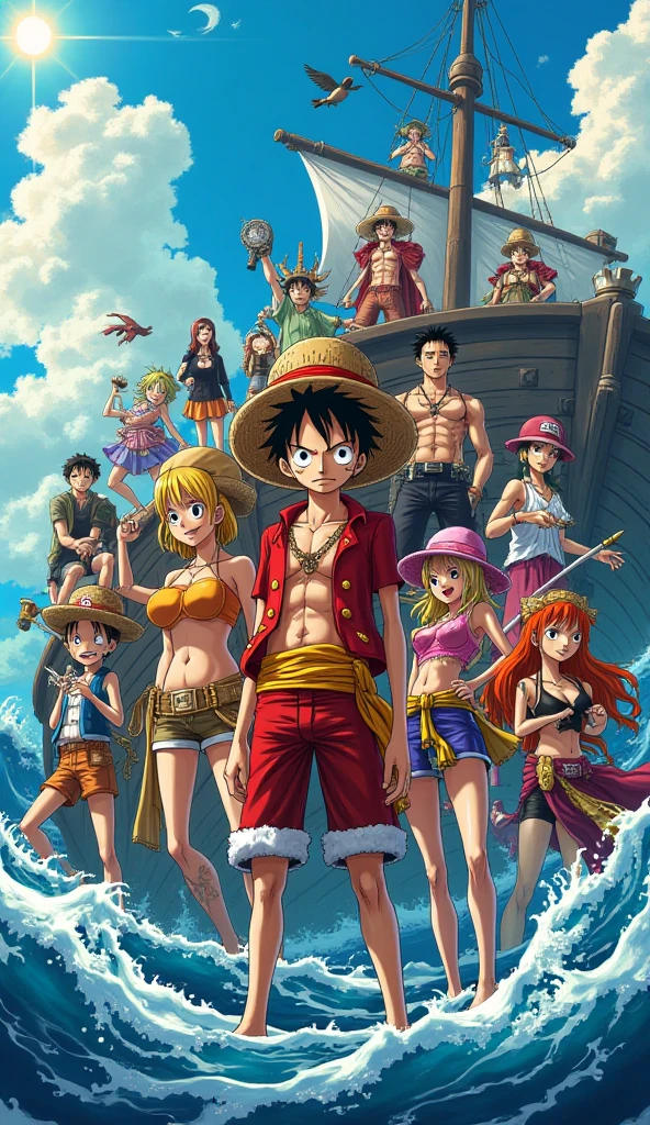 Personagem de One Piece, cabelos pretos, roupa social, intimidador, possui 2 pistolas, em sua ilha natal com bastante grama e casas, uma arte no estilo de One Piece, Anime, spring coloring, crew captain, alto, um pouco forte