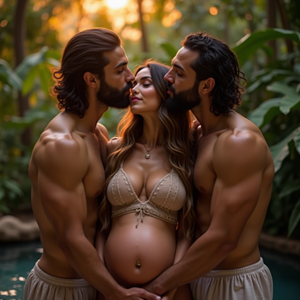 Make a man in a world of women, where women are desiring him because he is the only one who can make them have children, beautiful and sexy women