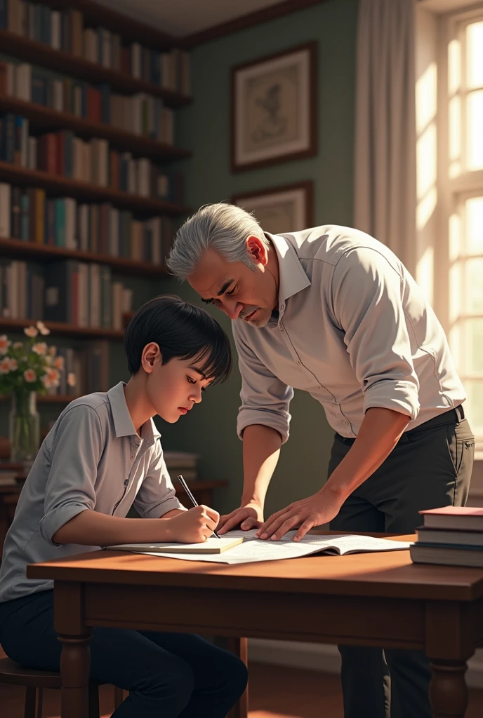 Father's words to the son、Draw with realism