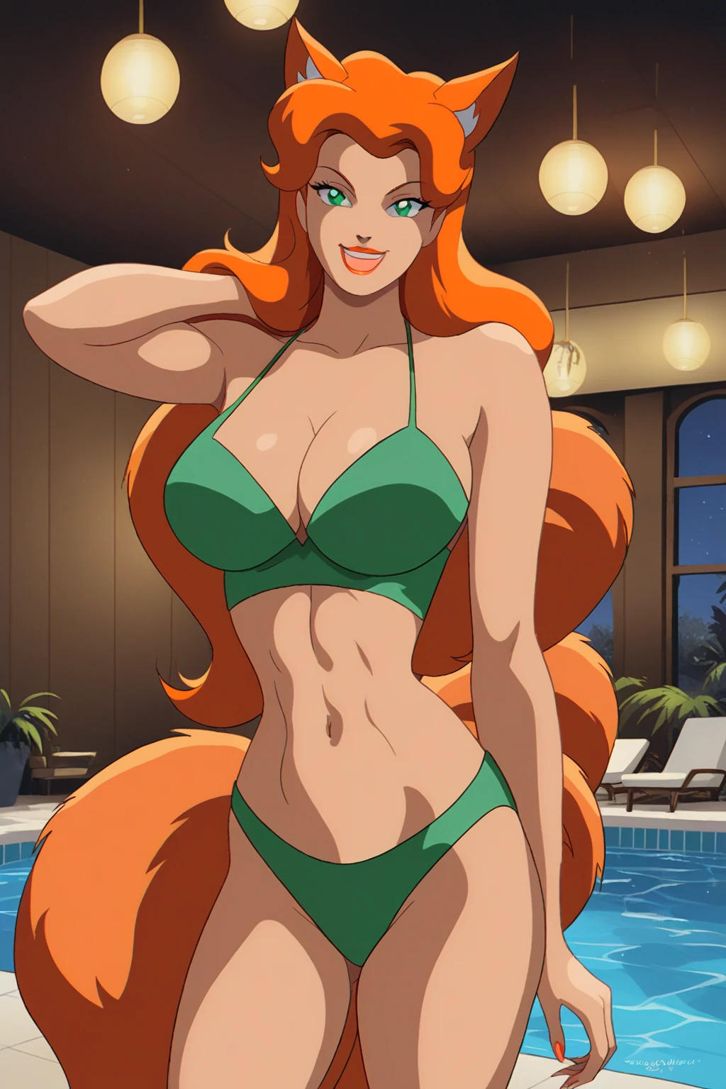 (((full body photo))) Titania, sexy pose, desert, x-men vampire, small breasts, long hair, slim waist, high quality, 4K, Kale, .
