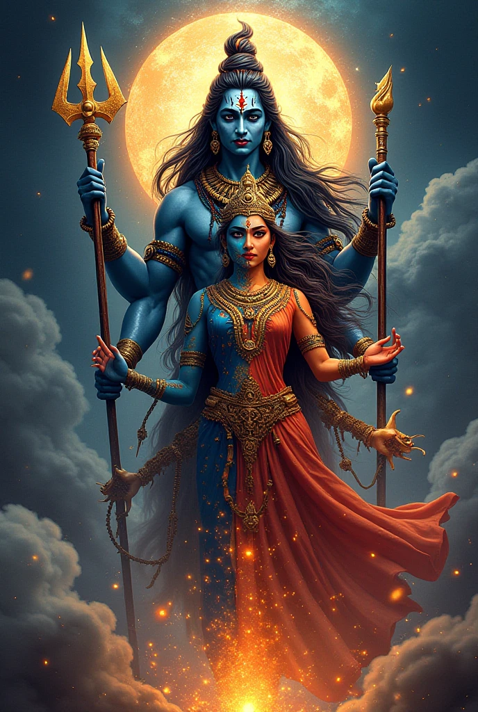 God shiv and goddes parvati beautiful picture