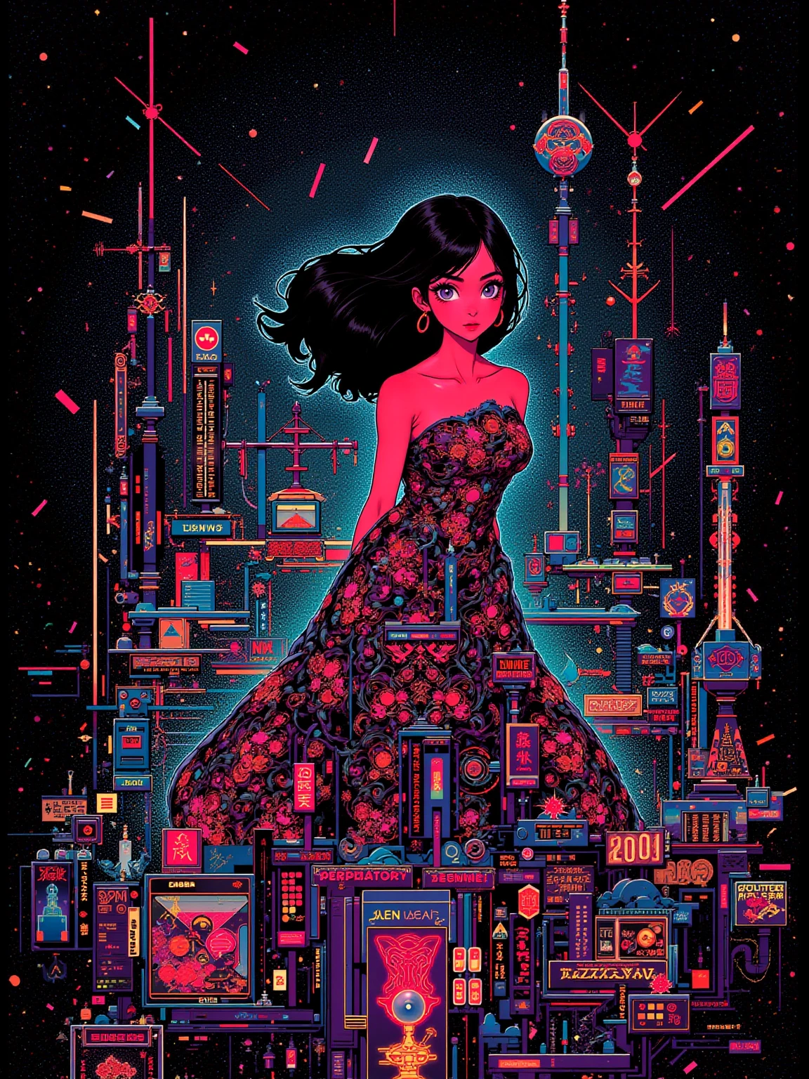 ((best quality)) , ((masterpiece)) , (detailed)，illustration art by Dave Stevens and Lillian Bassman, Graceful (Man:1.2) , Multicolor hair styled as Caesar cut, Comic books, graphic novels, retro style, pin-up art, Fashion and art,elegant and sophisticated, innovative use of light and shadow, capturing the glamour of mid-20th century fashion, portrait art by Mary Cassatt, glossy, ambient, complex, full color, fine artistic composition, enchanted,(((isometric style ，vibrant, beautiful, crisp, detailed, ultra detailed, intricate)))