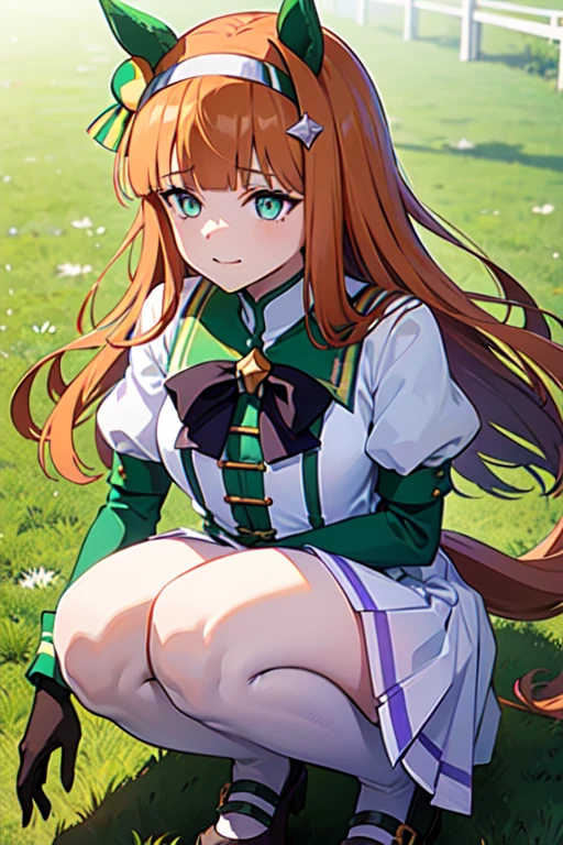 best quality, highest quality, 4K,aasuzuka, (NSFW:1.8), (sex:1.58, (sex with man:1.5), (intercourse with man:1.5), (small breast:1.5), ahegao, (grin:1.5), (vaginal penis:1.3), (cum on body:1.7), (cum on hair:1.7), (cum on breast:1.7), (cum on clothes:1.7), long hair, animal ears, ear covers, white hairband, horse tail, green sailor collar, black bow, white shirt, layered sleeves, green sleeves, black gloves, white skirt, black pantyhose, on bed