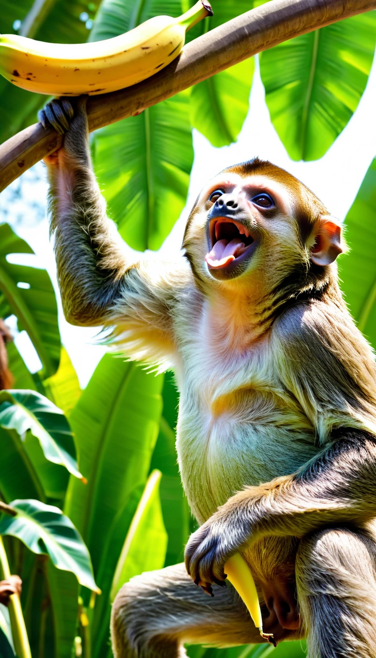 "The Great Banana Disaster" 🍌🙊
In the middle of a lush jungle, where the air is thick with the scent of ripe fruit and the distant calls of exotic birds, a mischievous monkey sits perched on a sturdy tree branch. His wide, gleeful eyes are locked onto his latest prize—a ridiculously oversized banana, nearly twice his size, glowing like a golden trophy in the warm sunlight.
Determined and full of confidence, the monkey opens his mouth comically wide, stretching his little cheeks to impossible proportions. With an exaggerated inhale, he attempts the impossible—to swallow the entire banana in one go.
For a moment, time stands still. The jungle creatures pause, their eyes widening in anticipation. A parrot gasps dramatically. A sloth, normally uninterested in anything, actually blinks in shock.
Then—GULP!
The monkey’s cheeks bulge out like a pair of overfilled balloons. His little arms flail as he struggles to process his life choices. His fluffy tail twitches. His eyes water slightly. A tiny hiccup escapes.
The branch beneath him shakes from his wobbly movements, and before he can even comprehend what’s happening—CRACK! The branch gives way! With a dramatic flurry of leaves, the monkey tumbles through the air, arms flailing, banana still lodged in his throat like a comedy prop gone wrong.
Down, down, down he goes—BOING! He bounces off a lower branch. BOING! Another one. BOING-BOING-BOING! Like a pinball trapped in a very leafy machine, he ricochets from branch to branch until finally—PLOP!—he lands in a giant pile of bananas that the other monkeys had been carefully stacking all morning.
Silence.
Then, from the pile, one tiny, muffled burp.
The jungle erupts into laughter. The parrots cackle. The monkeys roll on the ground, clutching their bellies. Even the sloth, defying all expectations, lets out a single, slow-motion chuckle.
From deep within the banana pile, only two big, dazed monkey eyes blink up at the sky. One thought crosses his mind:
"Maybe... ju