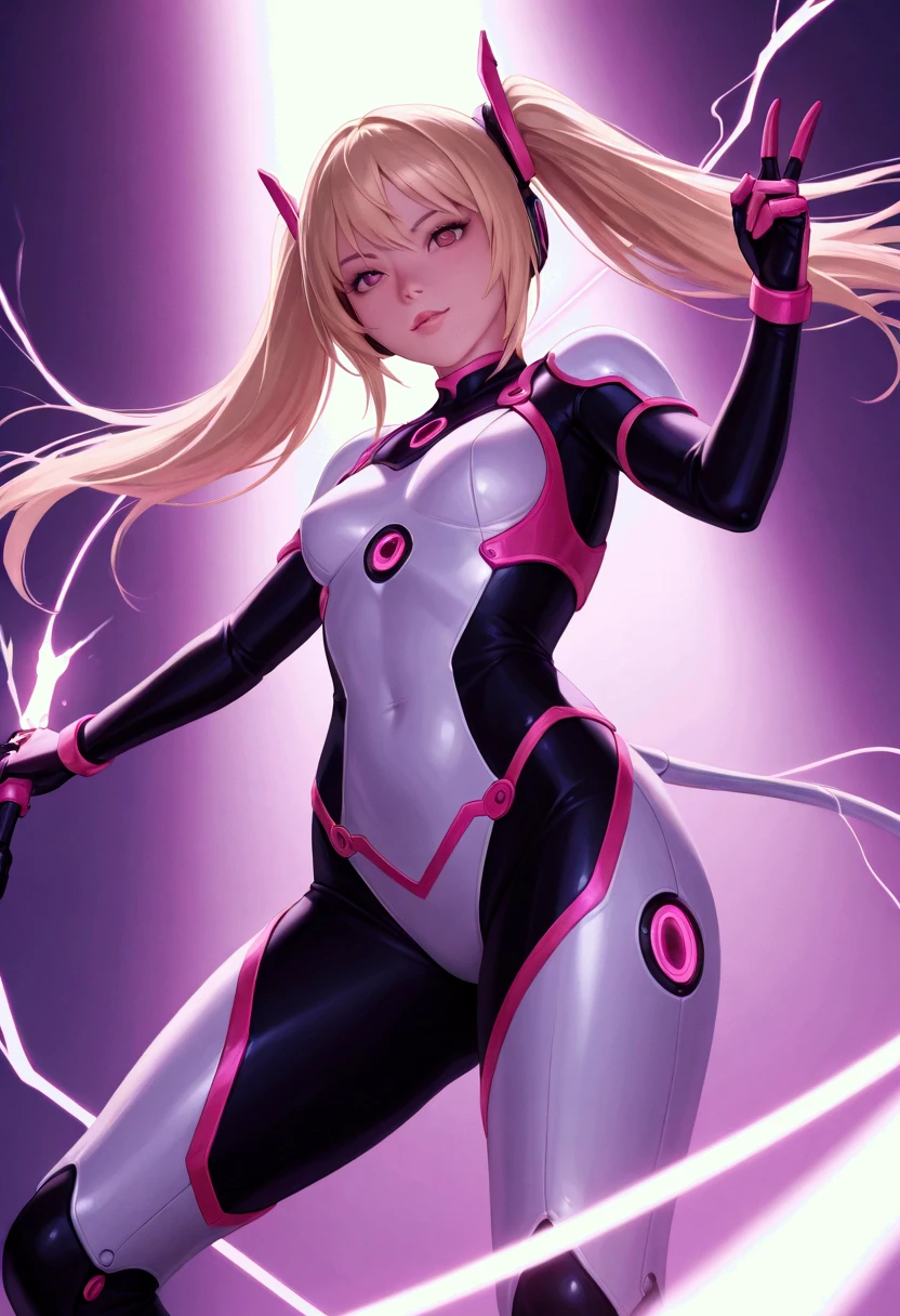 (masterpiece),(Highest quality),(Super detailed),(Best illustrations),(Best Shadow),(Absurd),(Detailed Background),(so beautiful), 16K,(Highest quality), 8K,(Best illustrations),(Best Shadow), (so beautiful)angelabalzac, One person, alone, Big Breasts, , , , very long hair, , Blonde, blue eyes, Deva Battlesuit, Elbow hand pockets, headgear, Low twin tails, empty eyes, blank eyes, serafuku, , , , sweat, , orgasm, afterglow, erotic smile, pussy, crimson lip, , , , , Sexy posture, dynamic pose, , cross-eyed, rolling eyes, , , , , , , , , saliva trail, full-face blush, Detailed super oily shiny skin, , , orgasm, , , arched back, , torogao, ahegao, BREAK, pink neon, Dramatic lighting, psychedelic, Clear liquid, Oculogyric crisis, night, wonderland, , colorful, Fantastic Light