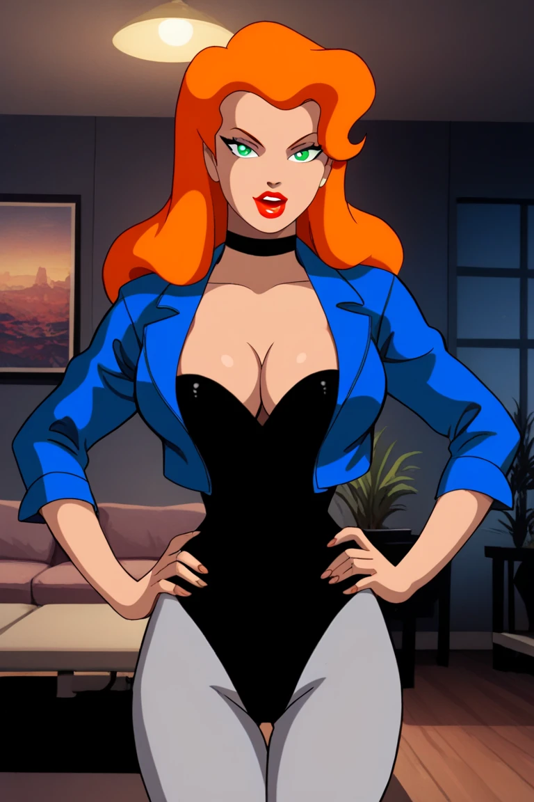 Gwen Tennyson the busty woman from Ben 10 looking like a hot babe,gourgeous goddess,beautifull,cute face with a large,curvy voluptuous body, massive breasts, thick thighs wearing revealing clothing