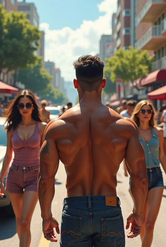Generates a super muscular teenager and he ends up in green boxers and everyone wants to have sex with him