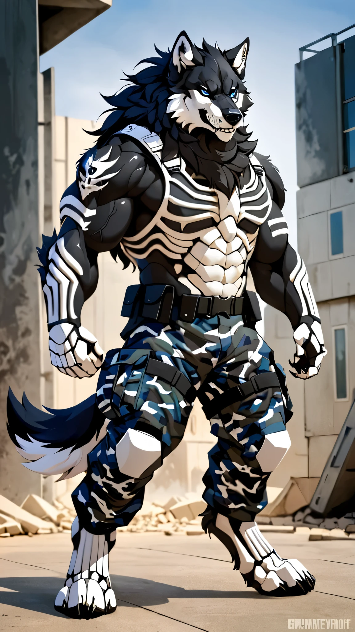 hi-res, good graphics, great anatomy, anatomically correct, digital art, detailed body. Male, brutally transforms: anthro wolf, Thick fur, Clothing: Torn clothes. (artists: chunie, xnirox, Todex, T_Y_stars).