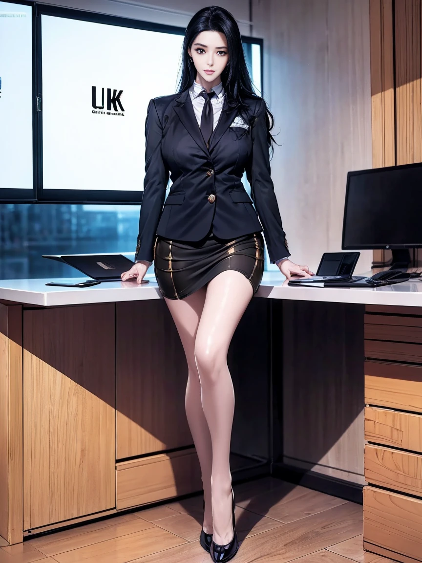 (((Masterpiece,Highest quality,Highest quality,8K,16K,超High resolution,High resolution,超detailed,detailed,Realistic,Super Real))),Japanese,Office Lady,Beauty,Wavy Hair,Nice body,slim,Large Breasts,Narrow waist,thin long legs,(business suit,A shirt worn on bare skin, open to the chest,A tight skirt with a knee-length slit,Stiletto heels),((オフィス街で見かけた美人なOffice Ladyのスナップショット))
