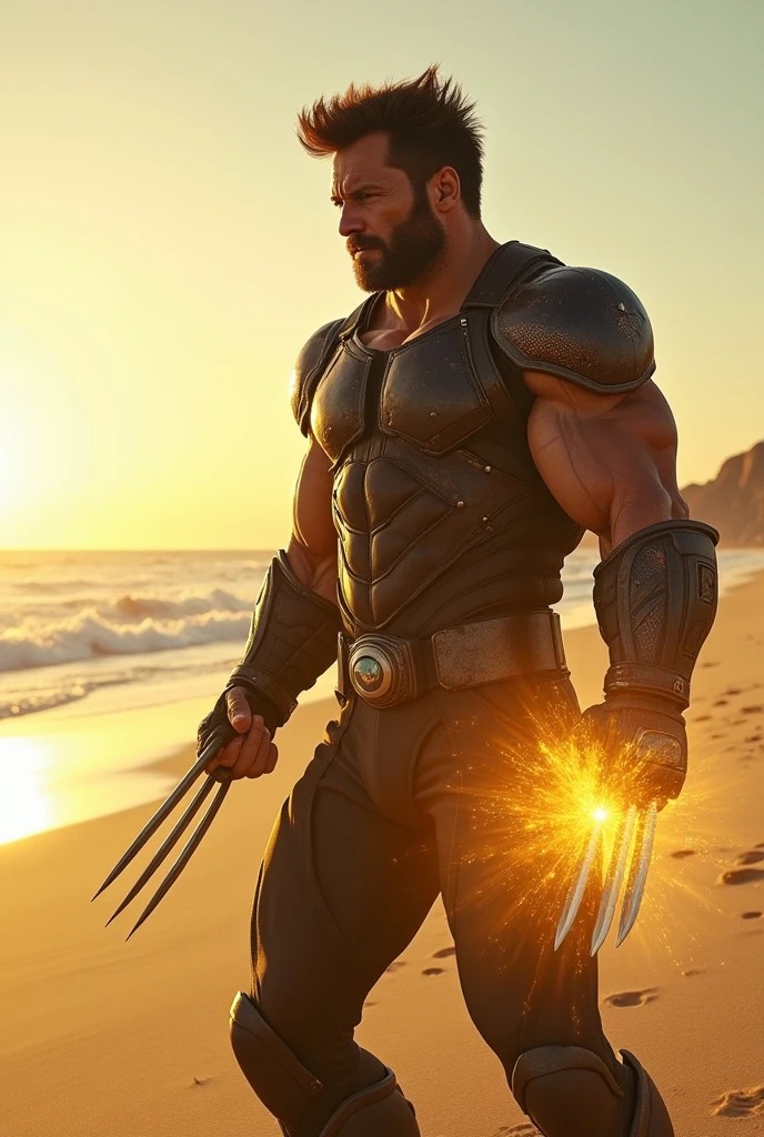 foto do wolverine da Marvel do lado de fora da cidade 17, chuvoso, rtx, octano, irreal