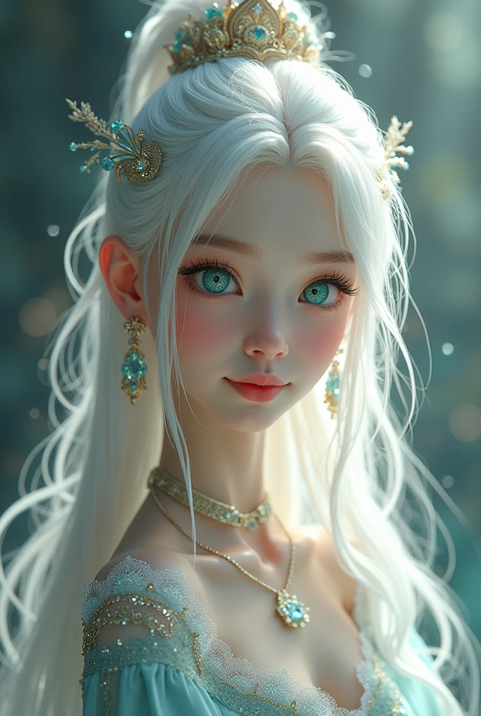 (masterpiece, ultra quality, high-res, 10, intricate: 1.2), (detailed face:1.2),so pretty, Detailed skin, pores, Absurd , whimsical, [Show your shoulders.],1 girl,Mermaid Dresses, ((Realistic)), good lighting quality, korean girl, ((pale skin)), balanced eyes,Princess of the underwater world