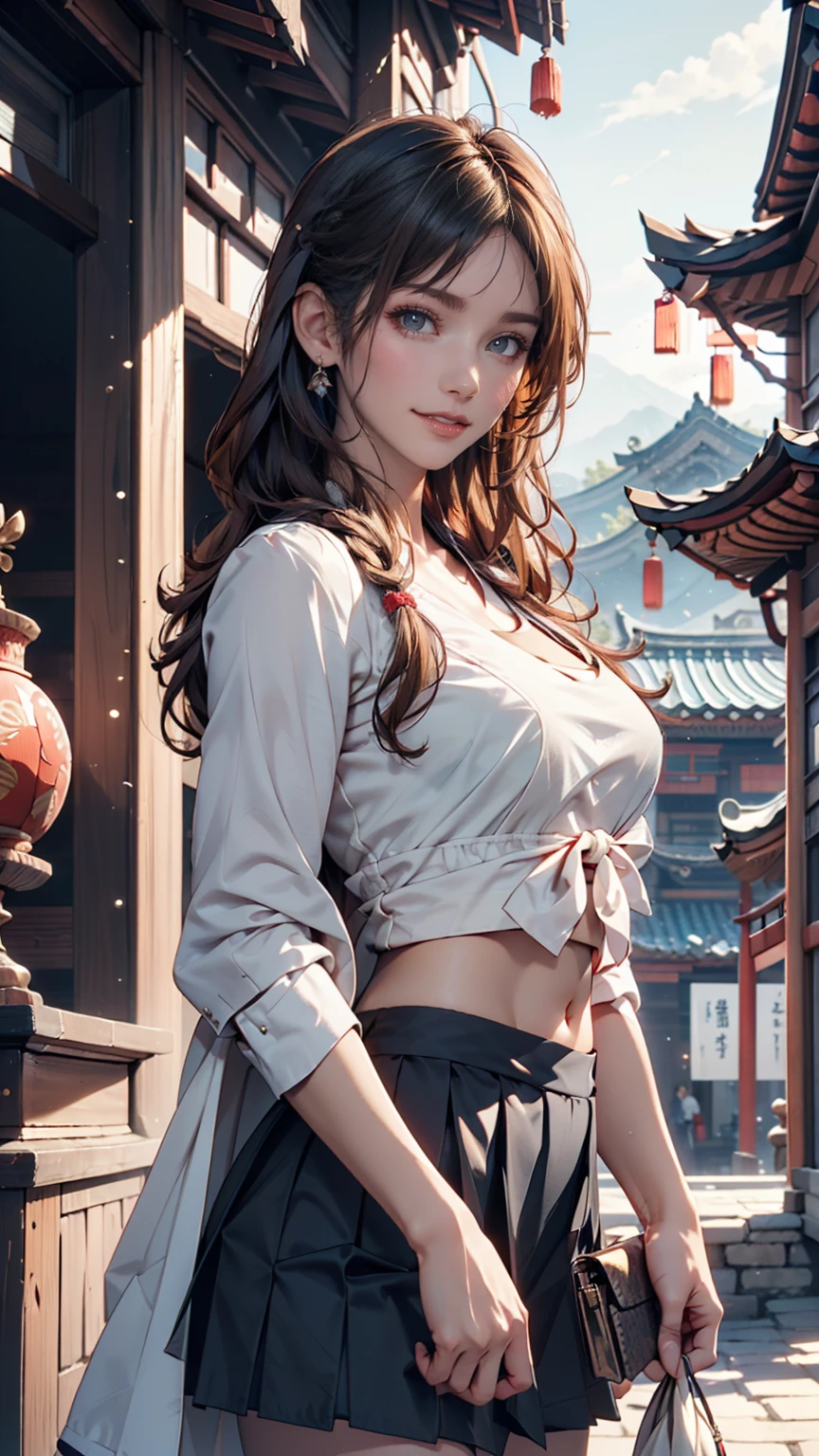 (movie-like scene,fantasy art,best image quality,hyperrealistic portrait,(8k),Super realistic,最high quality,high quality,High resolution,high qualityな質感,high detail,beautiful,Detailed,Highly detailed CG,detailed texture,realistic facial expression,masterpiece,before,dynamic,bold),1 girl,highly detailed skin,curve,,beautiful胸,big breasts,white skin,pointed chest,erect nipples,(thin hair),(soft hair),(ultra straight hair),long flowing bangs,very light coppery amber hair,hair above one eye