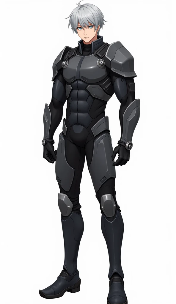 Tall giant muscular police officer，Yellow-gray honeycomb network pattern nano mecha，Character Concept（Resident Evil - Chris Redfield，Chris Redfield）senior police officer，Small grid texture，Regular symmetrical texture pattern，Sad expression，Deep and charming eyes，Delicate and perfect eyes，Heroic male pose，Tall burly，muscular！Attractive leg muscles，High target, Burly, Heqiang，  Super Buff and Coolness， High Resolution Committee， Bigfoot yellow-gray ultra-thin nano-mechanical boots，Charismatic strongman，The bright sunshine shines on you，Matte particles，Shiny texture