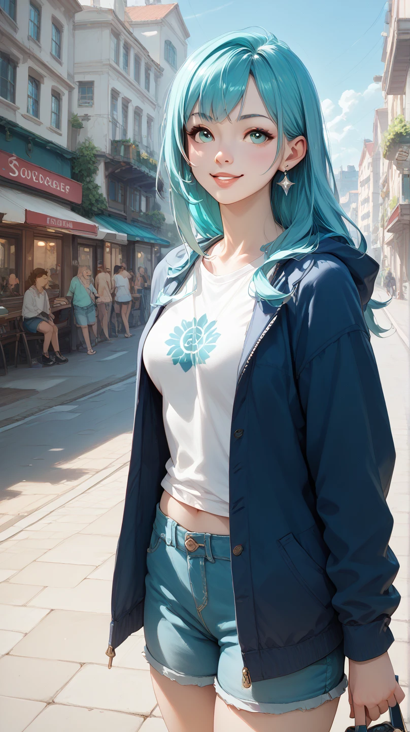 aqua, kono subarashii, make in casual clothes.