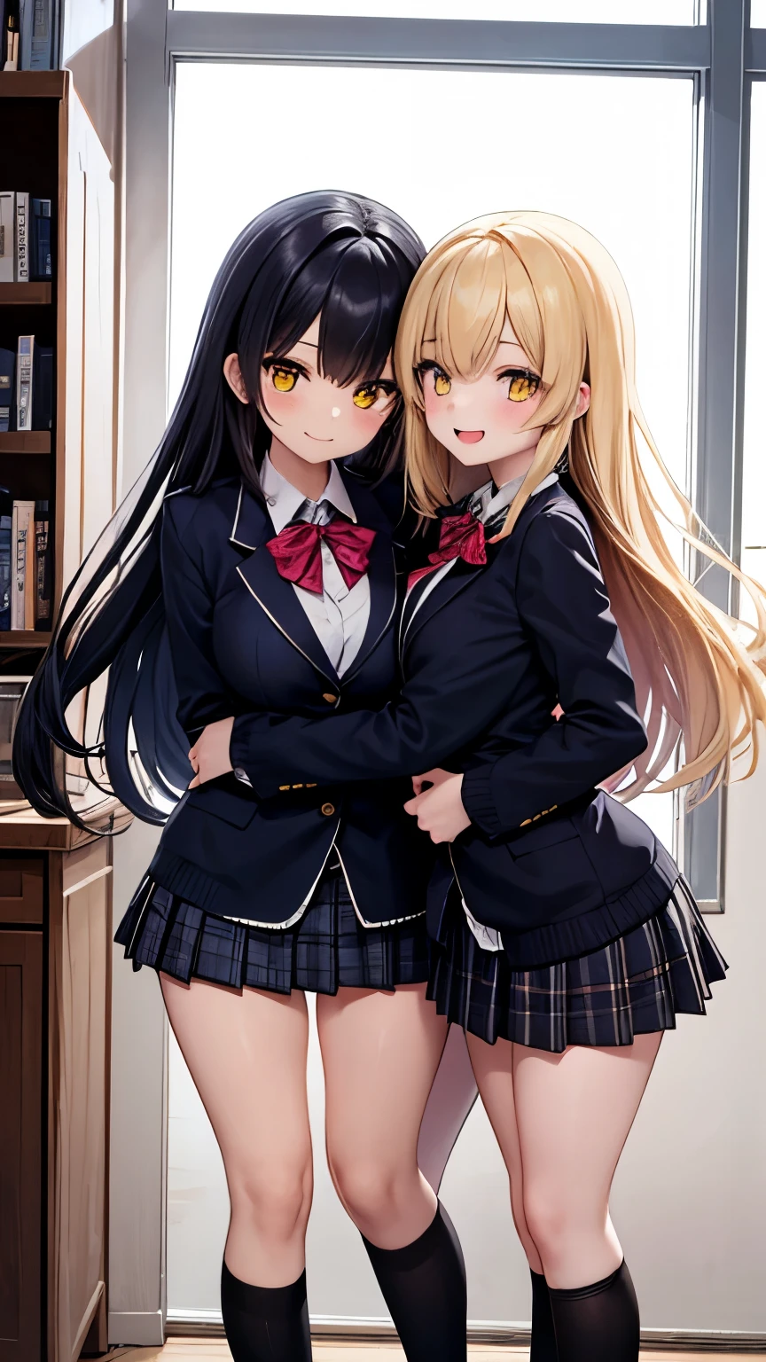 Anime Moe Art Style,Highest quality,High resolution,Anatomically correct,Multiple Girls,Mid-teens,color々Girl with a hairstyle,Super detailed,Big Breasts,Shiny skin,Beautiful Skin,A rich expression,colorっぽい表情,smile,high school girl,Hotel,blazer,Pleated skirt,Undress,Nipples are visible,sexy,Naughty,Eyes drawn in detail,8k