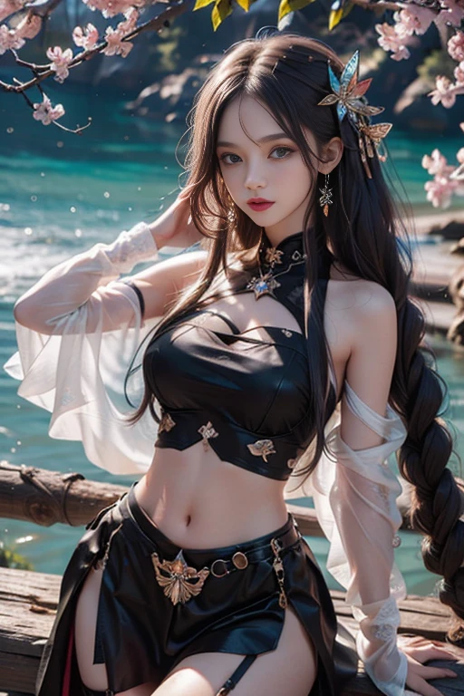 Realistis，tmasterpiece，Best quality at best，Dark theme，best qualtiy，超高分辨率，（Realiy感），（Realistic faces：1.4）（Detailed eyes：1.4），（Realiy，Realiy感：1.4），An Arad woman in a horned costume sits on a rock，The background is the full moon。, portrait of a norse moon goddess, The goddess of the hunt and the moon, howling at the moon, wolf women, female anthropomorphic wolf, fauns, alluring tiefling druid, a very beautiful berserker woman, Goddess of the moon, lunar goddess