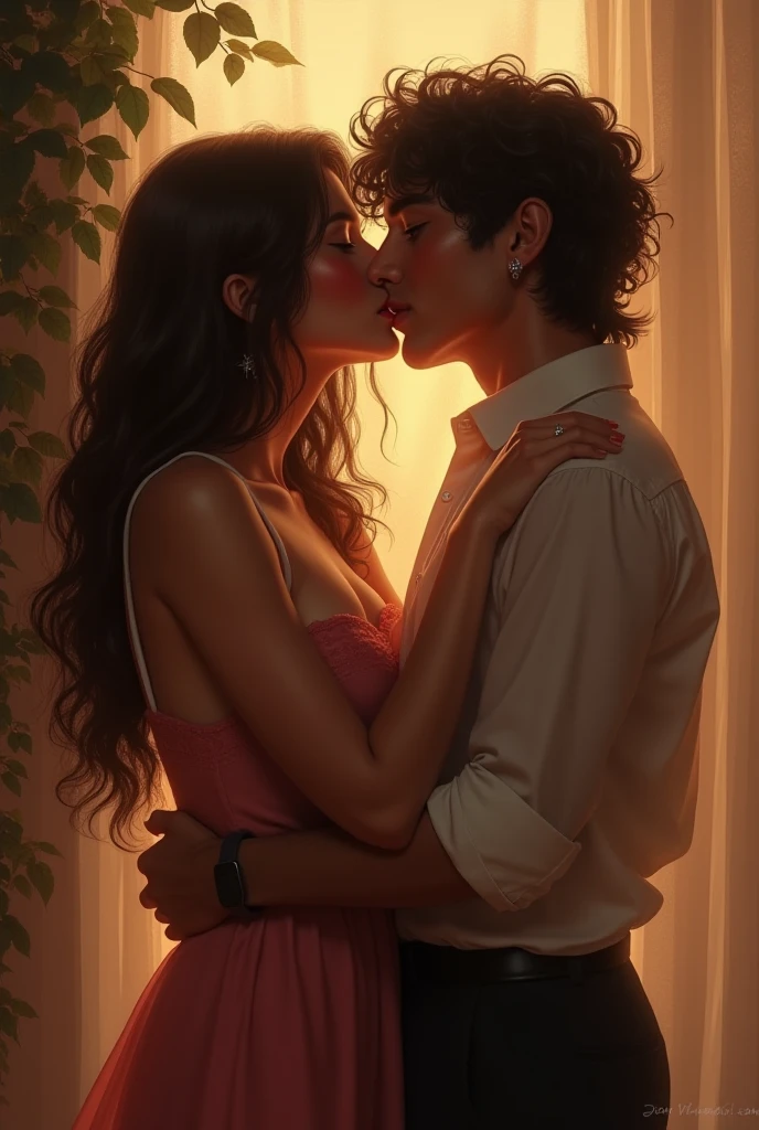 A boy named adnan and girl named irtiqa together half girl naked whlie kissing