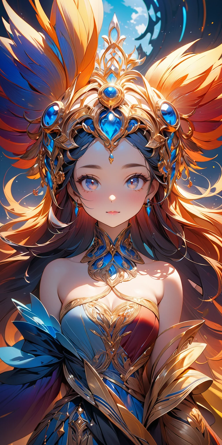 （（best quality））， （（masterpiece））， （（realist））， portrait，1 girl，whole body portrait， celestial body， god， 女god， light particles， halo， look into the audience&#39;s eyes， bare shoulders， thoracic duct parietal lobe， poker face，（bioluminescence：0.9 girls 5）ocean， bioluminescence， Energetic， rich and colorful，，，，， color， （bioluminescence， bioluminescence），（beautiful composition）， movie lights， in wheels， （Symmetrical：0.5 girls）， whimsical，