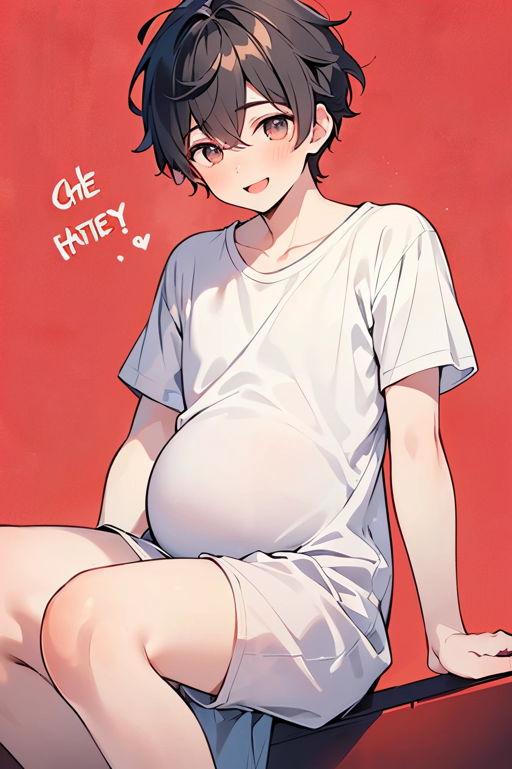 masterpiece, highest quality, cowboy shot, best quality, (1boy:1.2),
sima, cat ears, blue skin color, blue hair, shirt, tail, <lora:my_sima_v1:0.5>
(pregnant:1.1), (bulge:1.1),