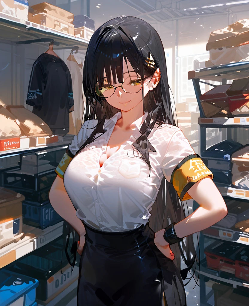 (masterpiece:1.2、highest quality、T Masterpiece)、1 female、alone、classroom、Day、stand、blonde、ponytail、blue eyes、(black skin:1.25)、(sailor suit:1.2)、big breasts、earrings、pantyhose、lipstick、Scrunchie、choker、blush、Decorated panties、(The girl who became the specimen)