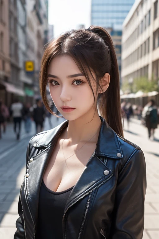 ((Hair Bun:1.3,lewisleathers doubleriderjacket,Riders jacket、Oversized cargo pants、White camisole at inner、Expressionless、美しいJapanese people women、cute、Small breasts))、university student、22 years old、Hair tied up、1people、Very beautiful Japanese idol portraits、RAW Photos,Highest quality、Genuine、Very delicate and beautiful,Very detailed,2k wallpaper,wonderful,In detail,Highly detailed CG Unity 8K wallpapers,Very detailed,High resolution,Soft Light,Beautiful detailed,Very detailed eyes and face,Beautiful and sophisticated nose,Beautiful and beautiful eyes,Cinema Lighting,(Simple light color background:1.3)、Complete Anatomy、Slender body、Small breasts、smile,{Dim coffee}、{Lots of houseplants}、 {Morning sunlight filtering through the trees}、{coffee}、{Hair tied up}、{sit cross-legged}、美しいJapanese people women、Sharp focus, Perfect dynamic composition、Tilt your head、Close-up portrait, Model body type、 masterpiece、Highest quality、超High resolution、Ultra-high resolution photos、Smooth upscaled images 、HD resolution,、High Quality Boost,、Contrast Boost、Hyperrealism、Super fine、8k、elegant、 1people、Japanese people women、美しいJapanese people women、Ultra detailed face,、A captivating smile、cute、White skin、Fair skinの美しい肌、Brown eyes、Beautiful symmetrical face、Small face、Age 25、Beautiful black hair、 Beautiful small breasts、Skin between genuine people、Perfect figure、Perfect anatomical figure、whole body photos、Detailed and realistic people bodies、Detailed and realistic skin、Realistic face in every detail、Detailed and realistic eyes、Detailed and realistic lips、Detailed and realistic teeth、Detailed and realistic ears、Detailed and realistic hair、Beautiful Hands、Realistic feet down to the last detail、Realistic breasts down to the last detail、Realistic areola down to the last detail、Realistic nipples down to the last detail、Realistic female genitalia down to the smallest detail、Realistic vagina down to the last detail、Detailed and realistic clitoris、Realistic anus down to the last detail、Thick pubic hair with realistic detail、whole body、whole bodywhite skin、Fair skin、Check and fix the skeleton、Pubic hair is thick、Thick pubic hair、 Completely naked、urination、Pleasant expression、Blushing cheeks and an ecstatic expression, Leaking urine、A sex toy is inserted into the anus、Put your arms behind your back、Open your mouth、 In the mysterious forest、Wooden table、surrounded with plants、