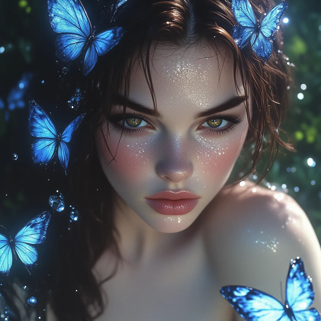 Name "gabriela" with butterflies and diamonds
