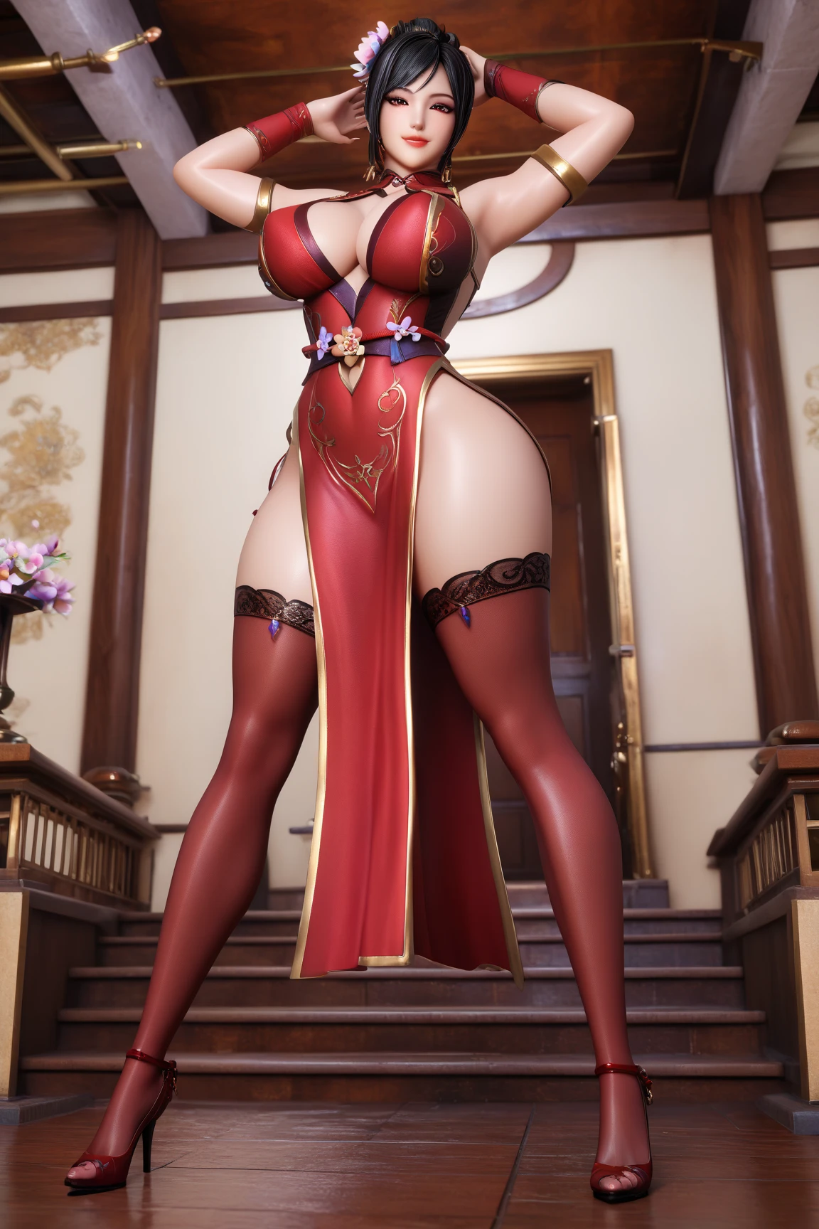 nighttime,full body,KOF:Mai Shiranui ,(((Wearing Transparent ancient Chinese palace embroidery clothing;Golden lace))), Jewelry ,Elegant sitting posture,Masterpiece,best quality,official art,extremely detailed, 3D, Cinema 4D,8k,photorealistic:1.4, ( ##color-tattoo ##,color-tattoo, ~+color-tattoo:1.6),(Perfect female curves, huge stacked breast),(A seductive gaze), Facing the camera, Pink lips,Delicate fingers and hands,magic hour, Rembrandt lighting, front lighting and fill lighting, hard shadow,