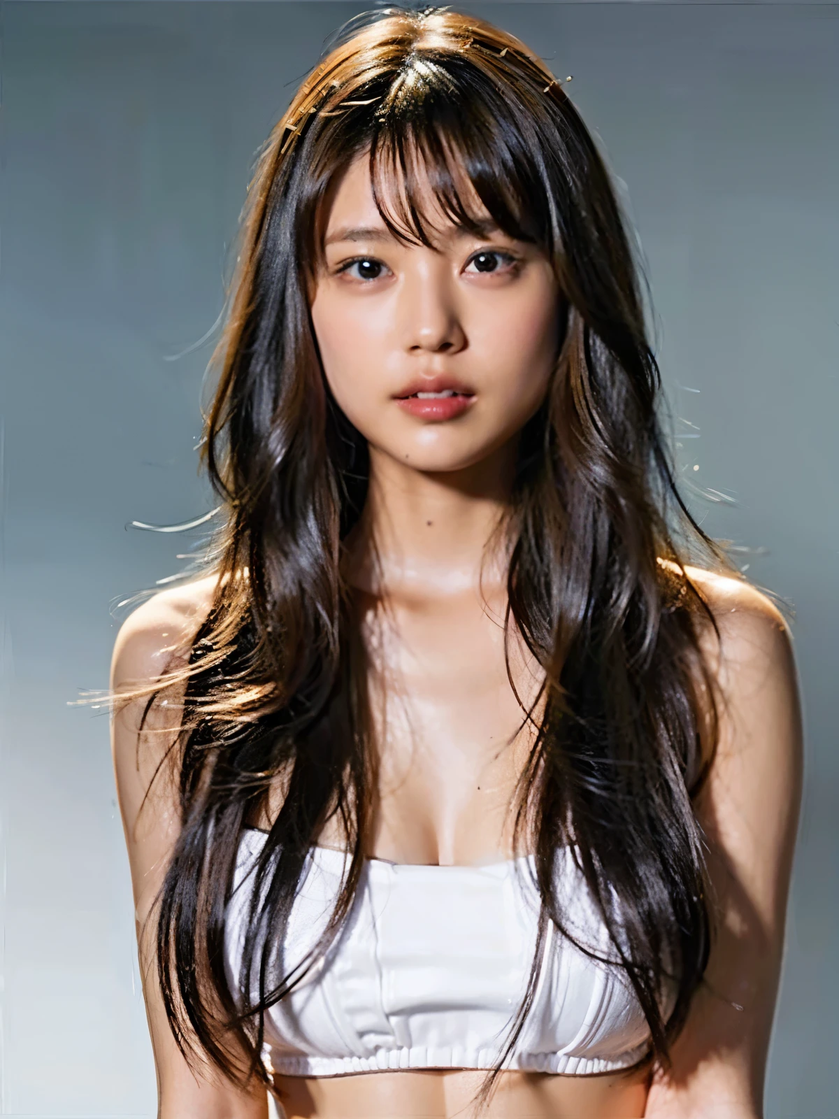 Features of appearance:

Year: Appearance: late 20s to early 30s: There is natural beauty、Hair that gives a gentle impression: that&#39;long、Slightly wavy、Has a soft texture。Has a natural luster、Skin with detailed expression: Smooth and、Has a natural texture。Facial expressions that realistically reproduce natural shadows and skin texture: Calm and、There are signs of a smile、Friendly height and build: He is of averYear height and body type、バランスの取れたプロポーションを持つ
clothingと髪型:

clothing: Although it is casual wear, thatは洗練されている.、Emphasize her personality。Warm colors and designs、A hairstyle that exudes natural charm: natural wavy long hair、It is soft and light。The overall hairstyle is simple yet elegant..:

Emphasizing friendliness and naturalnesake it attractive and memorable。From her facial expressions and poses、Reproduces realistic texture down to the smallest detail、Exudes confidence and inner beauty。.、Give a sense of reality。Hair and clothing texture、Skin expression etc..、Attention to detail