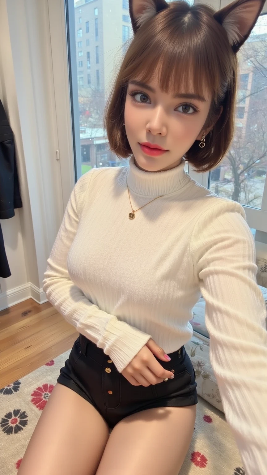1girl,white_shirt,turtleneck,pleated skirt,best quality,masterpiece,illustration,an extremely delicate and beautiful,CG,unity,8k wallpaper,Amazing,finely detail,masterpiece,official art,extremely detailed CG unity 8k wallpaper,incredibly absurdres,huge filesize,ultra-detailed,highres,extremely detailed,beautiful detailed girl,realistic,full frontal,outdoors,<lora:Riko Ohtsuki:0.8>,