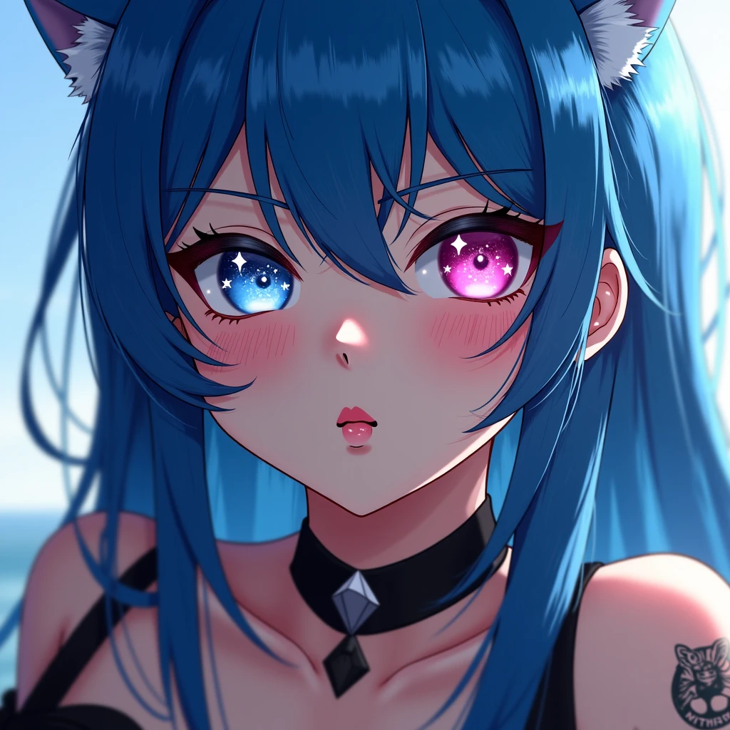 (Highest quality),(masterpiece), (Very detailed8K壁紙),Very detailed,Cinema Lighting, Detailed light, Best Shadow, Dynamic Angle, blue eyes, Black Hair,Blue Hair,another world,Detailed face, Detailed reflective eyes, Beautiful Eyes, 非常にDetailed face,Reflective Hair,thin,Big Breasts,Animal ears,Expose,Charm,look up,picnic,cute,Dropped ears,fun,smile,From the side,Sweaty,More than one person,Many people