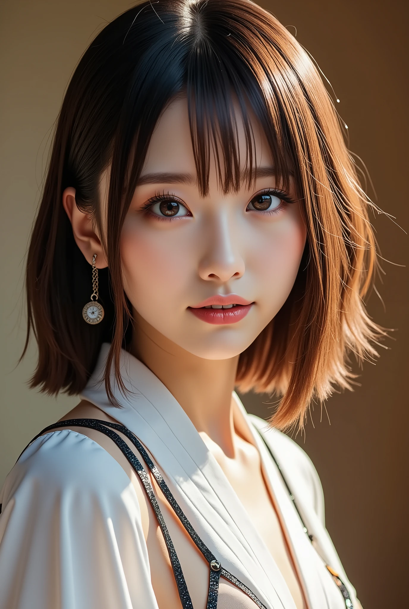 ((a cute girl,kawaii,,shiny short straight hair, Hair floating in the air,open mouth,A sparkling costume made of judo uniform material that resembles a maid costume,in maid cafe):1.4) BREAK ((medium breast and buttocks and narrow waist):1.3)((incredibly absurdres)),((photorealistic)), ((RAW photo portrait):1.2), ((Best quality, 4k, Masterpiece, UHD):1.2), ((sharp focus, professional cinema lighting on face):1.2),((Close-up,beautiful detailed face):1.3),((cowboy shot from side,best angle):1.2), cute_girl,Enhance,JudoCh