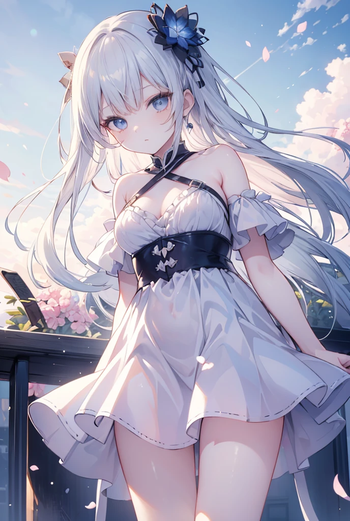 Tsundere 18 year old girl, beautiful and delicate eyes, beautiful lips, very detailed 눈과 얼굴, long eyelashes, 1girl, white cat ears, foot long bag, Front view, Red-eye, (top quality, 4K, 8K, high resolution, masterpiece:1.2), very detailed, (realistic인, realistic인, realistic인, realistic인, realistic: 1.37), very large breasts, elegant, fantasy, white background, black panties , I can see my armpits, brassiere