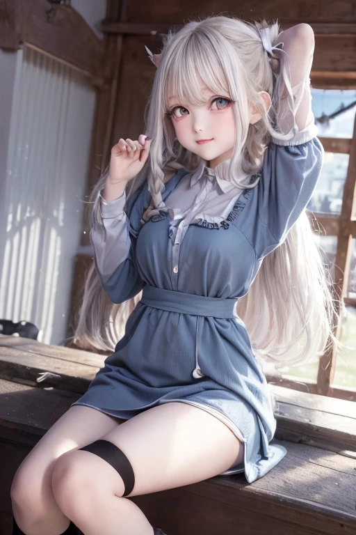 detailed face, cute face, ((masterpiece)), (Highest quality))), (Character design sheet, National costume, same characters, front, ~ side, return), figure, 1 girl, whole body, Silver Hair, eyes hair, Beautiful Eyes, Princess Cut, Environmental change scene, Short skirt, Shyness, woman, girl, Are standing, Gothic ta, VTuber, Chartern Betarola, (simple returnground, white returnground: 1.3) ( masterpiece:1.2), (Highest quality:1.3), (Hands on knees) , Leaning forward