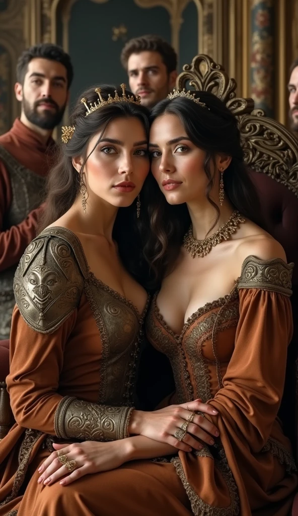 Hay una mujer de pie junto a una mujer con un vestido,(((NSFW))), Magali Villeneuve y Monet, romantic storybook fantasy, Fairytale fantasy, molestar, Rococo style dress, Elegante cosplay glamuroso, guapo, cuentos, parodia, Plano amplio del libro de cuentos :: Disco duro, Estilo de libro de cuentos, fantasy fairytale story, romance novel cover, Rococo Queen