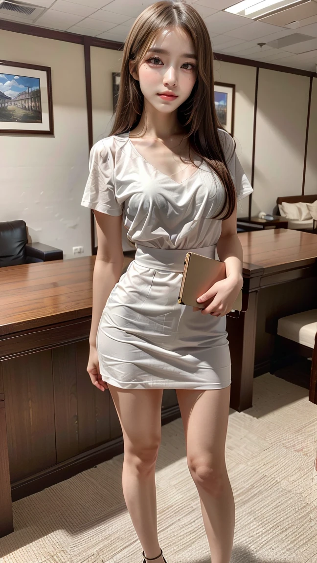Sweaty body, skirt raised, panties showing, sweaty breasts