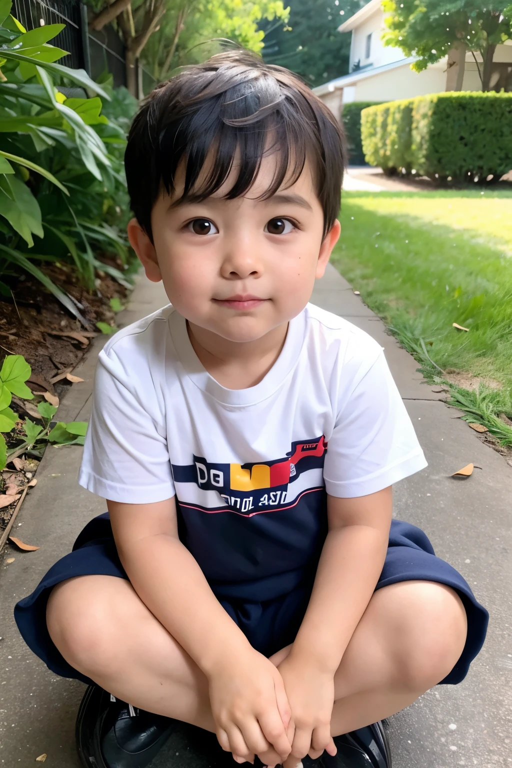 Animation little 5 yr old boy with
