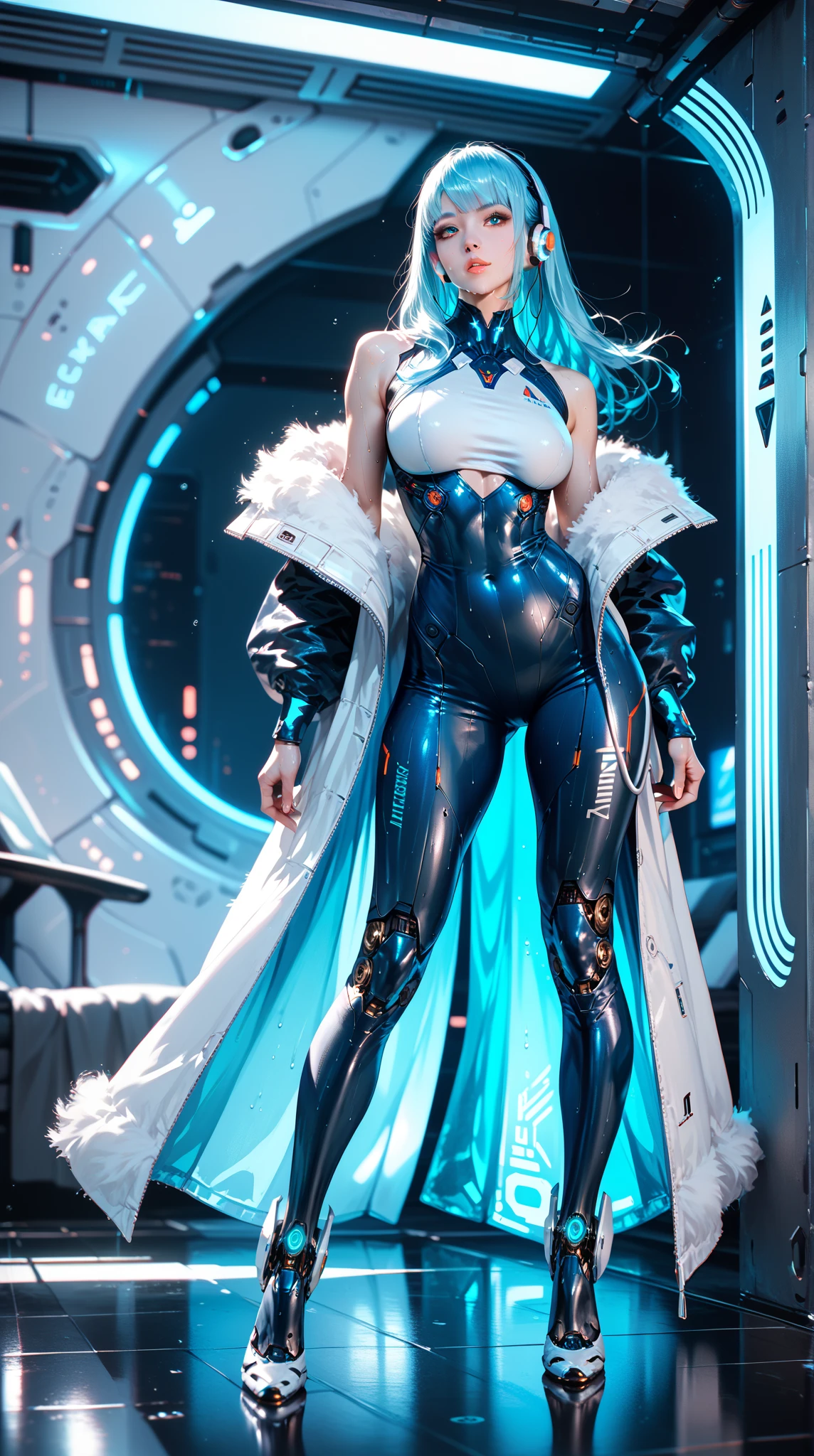 Jay super details, High Detail, high quality, best quality, High resolution，1 female robot，Beautiful female robot,beautiful clear face(Rain waves_haneame：1.5), high tech，combat weapons，Mechanical body(Smooth metal surface，armor，Mechanical seams of skin，beautiful body curves)，high tech機械鎧甲(future technology，Mechanical Technology，Highlight breast contour)