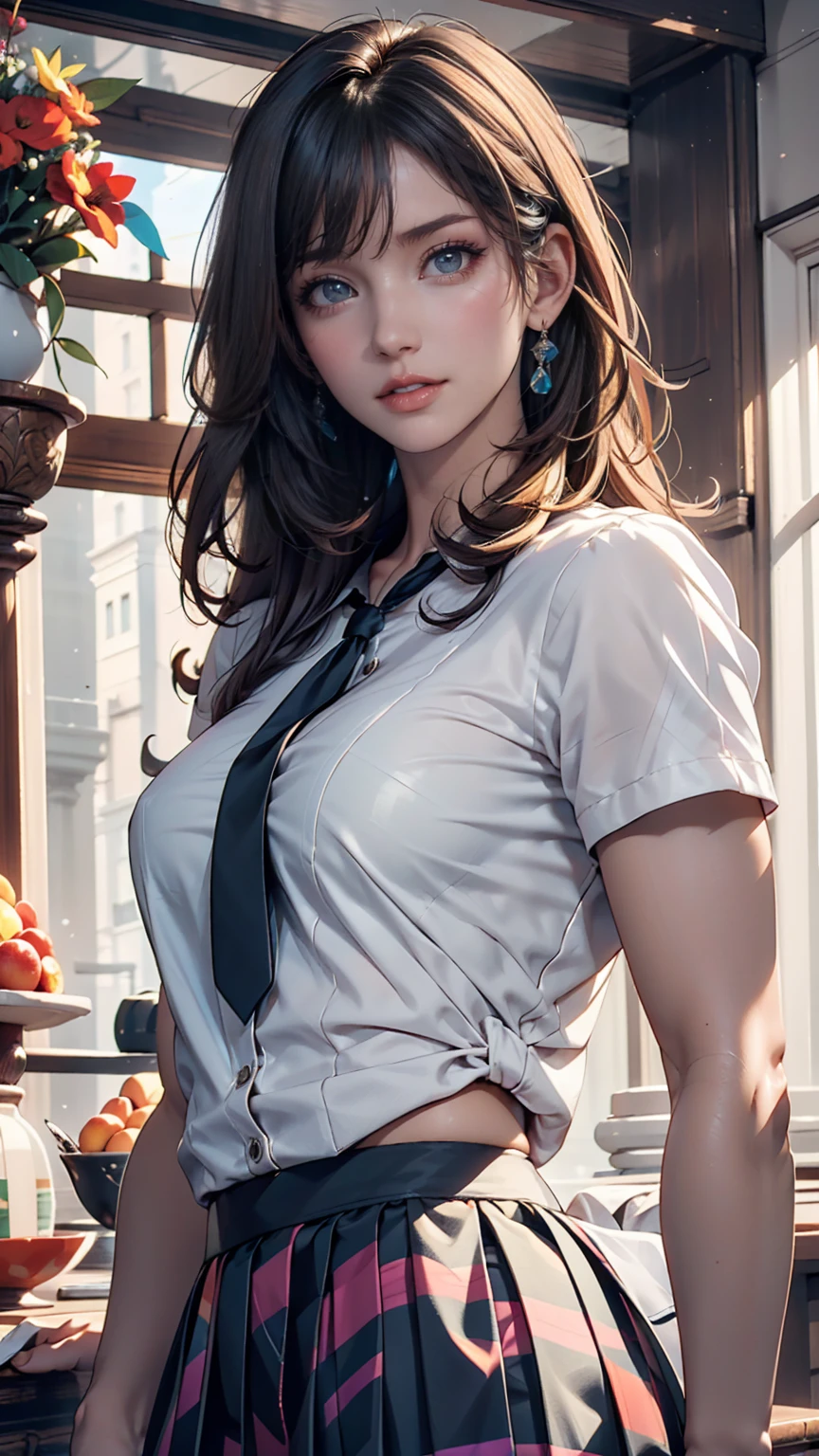 Innocence, Dark green hair, Twin tails, Put your arms behind your back, Strap shoulder see-through dress, Black waist tie, girl,blue eyes,Sexy proportions、Sexy、Wear accessories on your wrist、