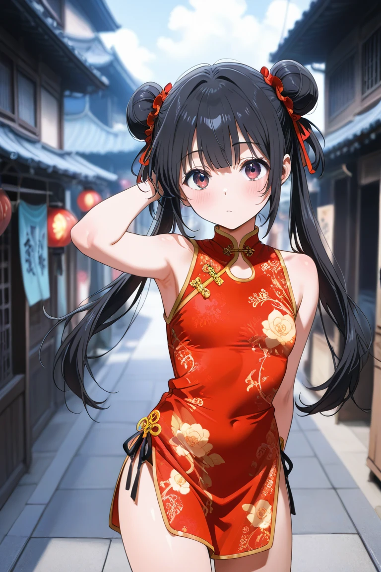 (pov kimono style swimsuit) (beautiful body), (solo:2, 15 yo, blunt bangs:1.3 black hair long hair sexy shrine girl, sexy closed eyes, happy smile), (in a japanese shrine:1.2 beautiful one piece swimsuit, exposure wabisabi:1.3 white and red, Fundosi:1.2), break, in the Swimsuit contest venue, background Double Exposure beautiful ocean, BREAK, perfect anatomy, masterpiece, best quality, 16k, beautiful detailed love, sexy, daydreaming expression.