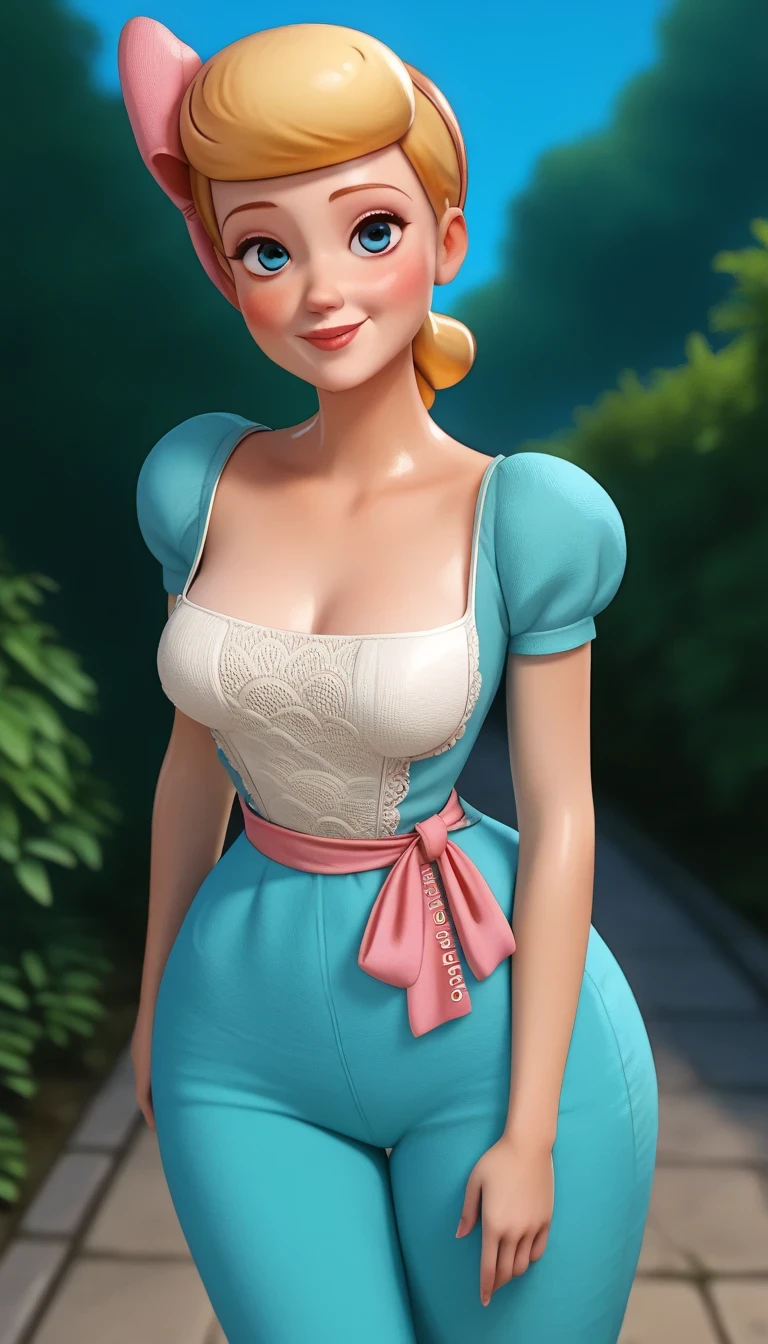 score_9, score_10_above, score_20_above, score_8_above, a naked girl , light blue wool fabric dress wool fabric pants , pink ribbon on the waist not tight , short sleeves , short hair, looking at the spectator, beautiful, animated 3d cartoons , sexy poses, smile, blush, Middle view , beautiful eyes, blows, outdoor, nature background, cinematic dust , sexy breasts outside the dress , Girl covered in transparent
BoBeep XLP DisneyStyle XLP, from below
