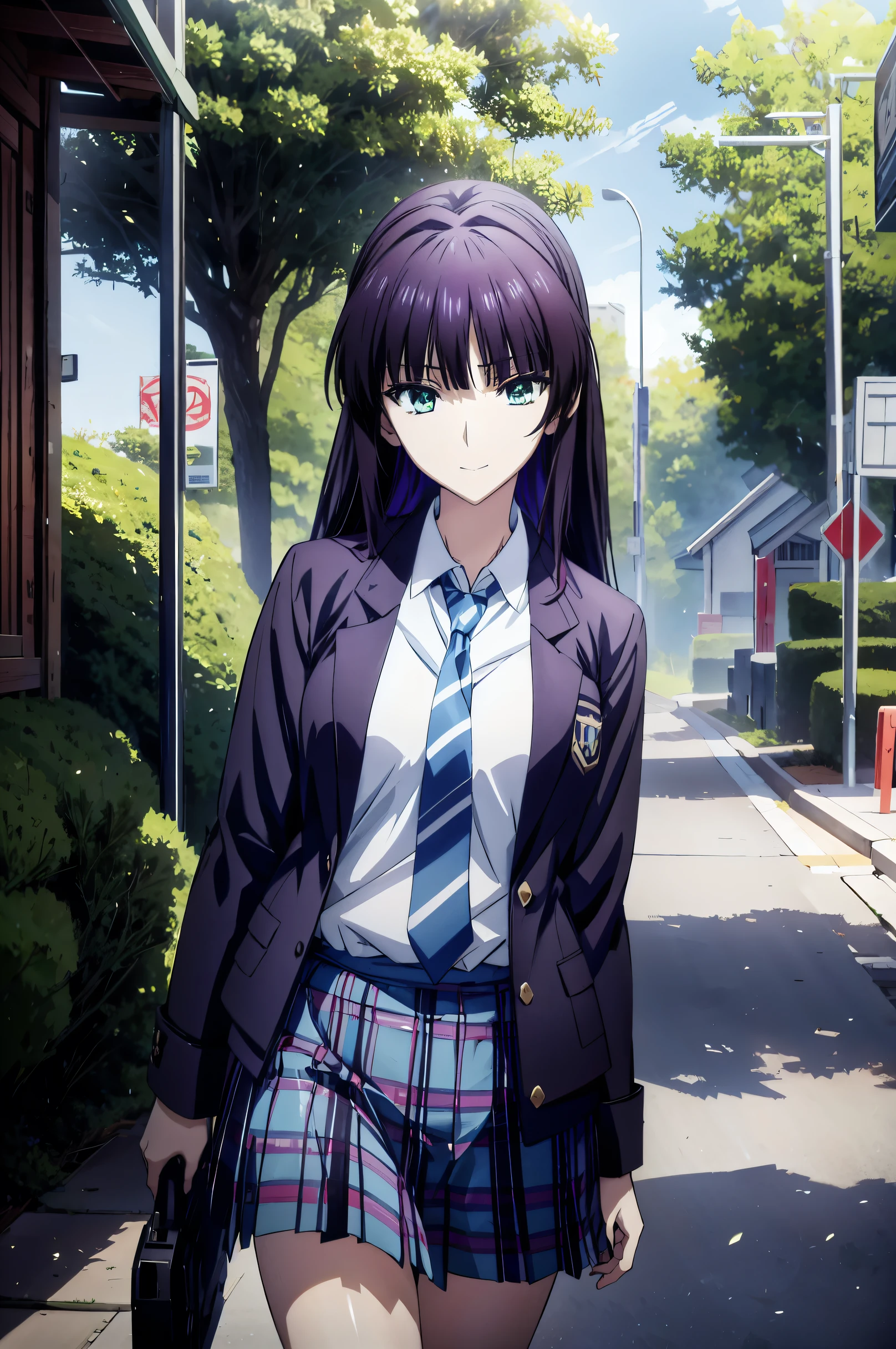 smile face, blazer uniform,赤 purple hair, Green Eyes , eyes like jewels, 超 high resolution, ((( Green Eyes))),赤 purple hair, beautiful anime high school girl,( Masterpiece:1.2, 最 high quality ), ( exists, photo exists:1.4), beautiful illustration, ( natural light , Movie Screenplay ), nsfw, watch viewers , COWBOY SHOOTING , Front view of the company :0.6, seat, Japanese, university student girl, Perfect Face, Beautiful Hair, BEAUTIFUL FACE , beautiful and amazing eyes, beautiful鎖骨, Beautiful body, beautiful chest, beautiful thighs, Beautiful feet, Beautiful refers to , ((( navy jacket ), light blue shirt , details beautiful DEL I'm CATE EYES FULL OF DEC I ON , Black Sox, blue tartan ribbon tie )), ( BEAUTIFUL BEACH ), evening , Riverside, Walk, Smooth animated CG art , 魅惑的な anime girl , Let's Make a Girl in a Long Coat , high resolution, very detailedなイラスト, DARK BLUE PLEATED MINISKIRT VIBRATOR , RAW Photo , film grain , are standing , U high resolution and 8K Connection , 長い赤 purple hairと Green Eyesをした anime girl , Anime Moe Art Style , 若い anime girl の接写, Smooth animated CG art , beautifulアニメの university student girl, Anime Moe Art Style , シュールな university student girl, anime girl , 魅力的な anime girl , シュールな university student girl, GIRL WITH SHINY CLOTHING , high resolution, CG Details , high quality shadows, beautiful、delicate face、All the details , ディテール beautiful DELICATE EYES FULL OF DECISION,break( high-resolution 8K wallpaper ),( highly CG details 8k wallpaper ),Makima ( chainsaw man ),Scathach ( destiny / GRAND ORDER REQUIRED ),reika shimohira , high resolution, very delicate and beautiful CG illustration,最 high quality , exists Feeling , exists fabric, exists texture,((( debris flies))), (((最 high quality ))),8k,At 32K, Masterpiece, beautiful and charming anime woman , supermarket, very detailed, high resolution,シュールな university student girl, Masterpiece, 最 high quality , high quality , Freshness , high quality texture, high quality shadow, high detail, sex , seat, university student , alone,I, alone, alone, ADULT BIB , beautiful long legs, beautiful chest, beautiful thighs, Tight legs , beautiful leg line , Slender Waist in an Unmanned Bar ,Mature body girl, Big breasts only , beautiful chest,reddish purple hair, purple hair, BLACK CURRANT HAIR , charming anime girl , colorful hair, straight hair ,shy smile,happy-looking smile, Brilliant appearance ,cute smile,Cool Beauty, beautiful, handsome face , beautiful realism , attractive figure , enchanting face , calm look , Beautiful Hair,smile, colorful eyes , Green Eyes, Jade Eyes , Beautiful eyes,bright eyes, DELICATE EYES FULL OF DECISION, Jewel Eyes , Jade Eyes ,( Green Eyes:1.5), charming face ,8 heads,:: 174cm,she is wearing a necklace, necklace ,beaded necklace ,Magatama Accessories,smile,
