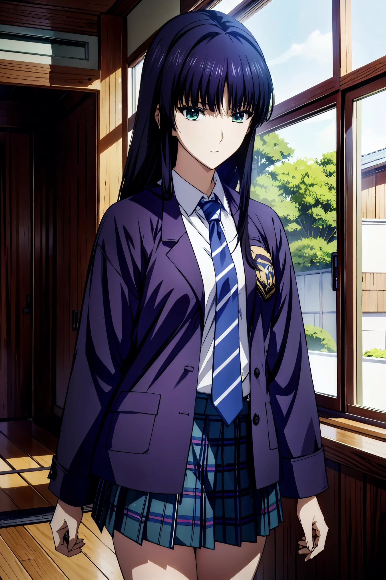 smile face,  blazer uniform,赤  purple hair,  Green Eyes ,  eyes like jewels, 超  high resolution, (((  Green Eyes))),赤  purple hair,  beautifulアニメ高校の女の子,(  Masterpiece:1.2, 最  high quality ), (  exists, photo  exists:1.4),  beautifulイラスト, (  natural light , Movie Screenplay  ), nsfw,  watch viewers  , COWBOY SHOOTING , Front view of the company  :0.6, seat,  Japanese, university student の女の子,  Perfect Face,  beautiful髪,  beautiful顔,  beautiful and amazing eyes,  beautiful鎖骨,  beautiful体,  beautiful胸,  beautiful太もも,  beautiful足,  beautiful指 , (((  navy jacket  ),  light blue shirt , details  beautiful DEL I'm CATE EYES FULL OF DEC I ON ,  Black Sox,  blue tartan ribbon tie  )), (  beautiful風景),  evening , Riverside, walk, Smooth animated CG art  , 魅惑的な  Anime Girl  ,  Let's Make a Girl in a Long Coat  ,  high resolution,  very detailedなイラスト,  DARK BLUE PLEATED MINISKIRT VIBRATOR ,  RAW Photo  ,  film grain ,  are standing , U  high resolution and 8K Connection , 長い赤  purple hairと  Green Eyesをした  Anime Girl  ,  Anime Moe Art Style  , 若い  Anime Girl  の接写, Smooth animated CG art  ,  beautifulアニメの university student の女の子,  Anime Moe Art Style  , シュールな university student の女の子,  Anime Girl  , 魅力的な  Anime Girl  , シュールな university student の女の子, GIRL WITH SHINY CLOTHING ,  high resolution,  CG Details  ,  high quality shadows,  beautiful、delicate face、All the details , ディテール  beautiful DELICATE EYES FULL OF DECISION,break(  high resolution8Kの壁紙 ),(高度に  CG Details  8kの壁紙),Makima (  chainsaw man ),Scathach (  destiny  / GRAND ORDER REQUIRED ),reika shimohira ,  high resolution, とても繊細で  beautifulCGイラスト,最  high quality ,  exists Feeling ,  exists fabric,  exists texture,(((  debris flies))), (((最  high quality ))),8k,At 32k,  Masterpiece,  beautiful and charming anime woman ,  supermarket,  very detailed,  high resolution,シュールな university student の女の子,  Masterpiece, 最  high quality ,  high quality , Freshness  ,  high quality texture,  high quality shadow,  high detail,  sex , seat, university student ,  alone,I,  alone,  alone, ADULT BIB ,  beautiful長い脚,  beautiful胸,  beautiful太もも, Tight legs ,  beautiful leg line ,  Slender Waist in an Unmanned Bar  ,Mature body girl, Big breasts only  ,  beautiful胸,reddish  purple hair,  purple hair, BLACK CURRANT HAIR , charming  Anime Girl  ,  colorful hair,  straight hair ,shy smile,幸せそうなsmile, Brilliant appearance  ,cute smile,Cool Beauty,  beautiful女性,  handsome face  ,  beautiful写実性,  attractive figure ,  enchanting face  ,  calm look  ,  beautiful髪,smile,  colorful eyes ,  Green Eyes,Jade Eyes,  beautiful目,bright eyes, DELICATE EYES FULL OF DECISION, Jewel Eyes ,Jade Eyes,(  Green Eyes:1.5),  charming face ,8 heads,:: 174cm,彼女は首に  necklace 身に着けています,  necklace ,beaded  necklace ,Magatama Accessories,smile,