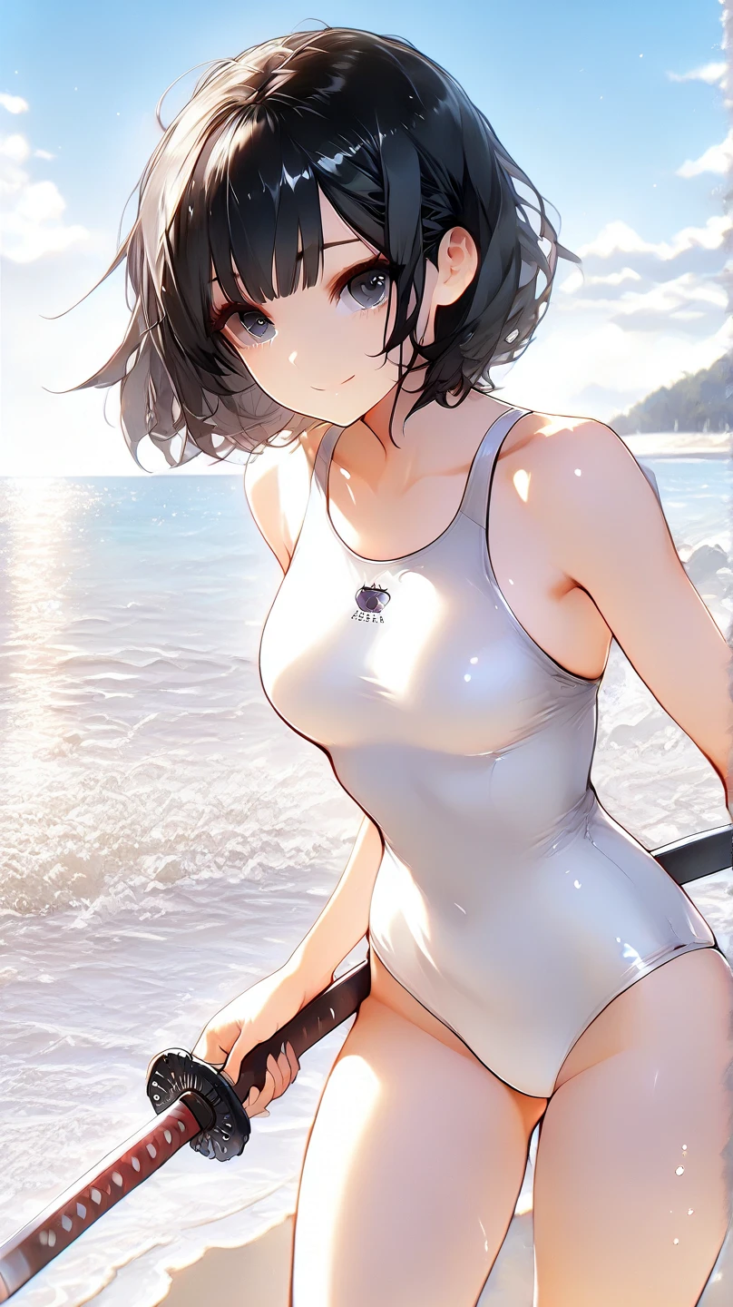 female,Round Face,Solitary,Relax,elegant,Water,whole body,(Open your legs),(((Exposing thighs))),full,Transparent openwork,Deep V,((Bellyband)),leggings,Disheveled,Chest contour,(((Wet clothing))),(((Ultra-thin clothing))),((Flesh outline)),Grinning,Pleasure
