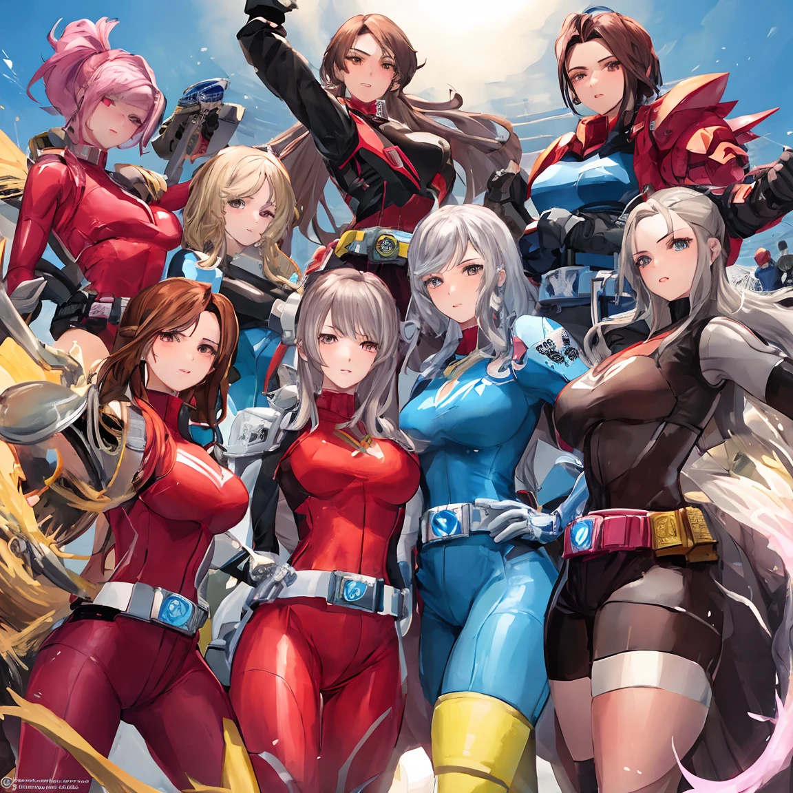 Every Girl Ranger 7girls, a group of 7 overdrive power rangers girls from Power Rangers ...