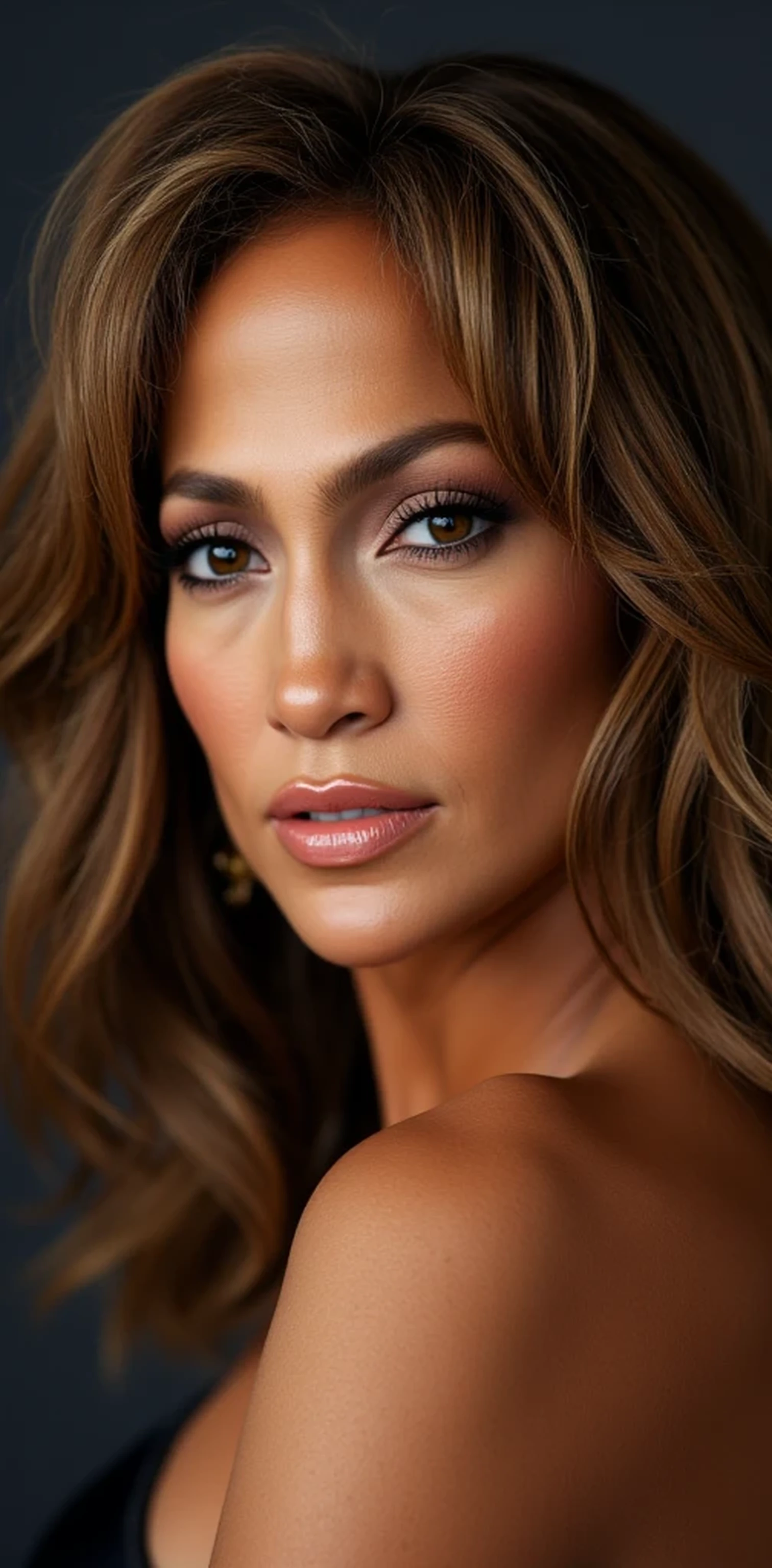 
Create a female virtual model with the following characteristics:
- Exotic colored skin (A heat, Tan tone).
- Face that combines the characteristics of Angelina Jolie and Kim Kardashian.
- Brown eyes - Athletic body, shapely but soft.
- Wavy hair with highlights.
2. Specific details for facial features diff Copy code The model must have a face that combines distinctive elements of Angelina Jolie and Kim Kardashian:
- Tagged and defined resources.
- Plump and plump lips, red lipgloss stick.
- High and well-defined cheekbones.
- Elegant and well-proportioned nose.
3. Diff Eye Description Copy code The model&#39;s eyes must be honey green, bright and penetrating:
- Large and expressive.
- Well defined and arched eyebrows.
4. Body details diff Copy code Model&#39;s body should be athletic and curvaceous, but also soft:
- Well defined shoulders.
- Thin waist.
- Wide and harmonious hips.
- Toned and slender legs.
5. Diff hair description Copy code The model&#39;s hair must be wavy with highlights:
- Medium or long length.
- Hair with soft waves.
- Highlights that add depth and contrast, preferably in warm or caramel tones.
Complete prompt for AI generation tools Copy code vbnet Generate an image of a female virtual model with the following characteristics: pelle di colore esotico con A heat, Tan tone, a face that combines the features of Angelina Jolie and Kim Kardashian with soft features, fleshy lips, high cheekbones and elegant nose. The eyes should be honey green, large and expressive, with well-defined and arched eyebrows. The body must be athletic, shapely but soft, with defined shoulders, Waist slender, wide hips and toned legs. Hair must be wavy with highlights, of medium or long length, with soft waves and reflections in warm or caramel tones.
Using prompt platforms like 