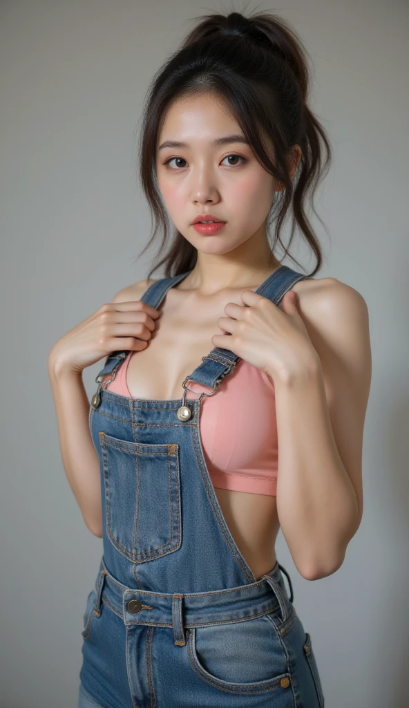 (16-year-old Japanese elementary school girls), (two s), (two little virgin girls), (two little virgin female students), (two female students), (two girls), (135cm tall), ((((small titsed)))), ((((small breasts))))), ((((flat chest)))), ((((flat chest like a boy)))), (navel-baring), (belly button exposed), Young girls are wearing very short denim, baby blue micro mini high cut overalls dress. over completely naked and carrying school bags on their backs as they walk to school along the school route in a residential area, (loves to show off her cute naked), ((her bust is visible)), ((her vagina is visible)), ((not wearing panties)), ((not wearing bra)), ((((Completely naked)))), (She is her small titsed at Flat chest chest with her is not wearing underwear), (love showing off cute my body in a very short denim baby blue micro mini high cut overalls dress), (naked micro mini high cut overalls dress), (wearing only micro mini high cut overalls dress), (sleeveless), (naked arms), (naked), (Baby blue thin fabric), (thin fabric), (Nipples are also visible, from the front), (Look at cute my small titsed of Flat chest bust), (The outline of the nipples clearly expresses the shape of the nipples), (The fabric is thin so it's see-through), (The Fabric so thin that see through), (Nipples visible through very short denim baby blue micro mini high cut overalls dress), (Fabric so thin that you can see through showing my nipples), (Fabric so thin that you can see through showing my vagina), (clearly see the shape of the vagina), (The shape of her vagina is clearly visible through her very short denim baby blue micro mini high cut overalls dress),