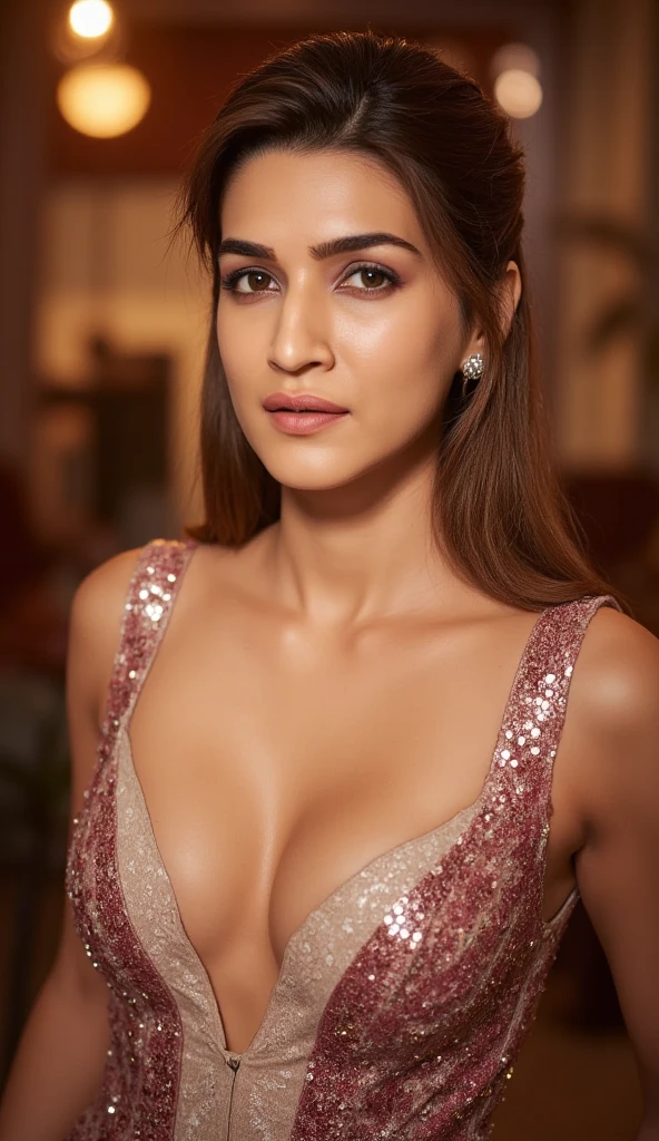 Deep cleavage, medium