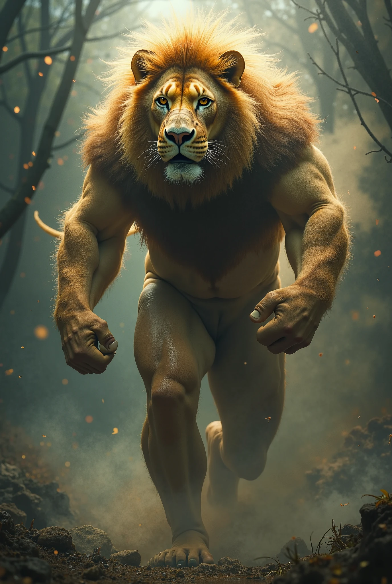 (masterpiece,Highest quality,Ultra-detailed,Perfect Anatomy),kemono,Sharp focus,By Taran fiddler,alone,anthro,Watching the audience,Fine grain,whole body,penis,Lion,Simba